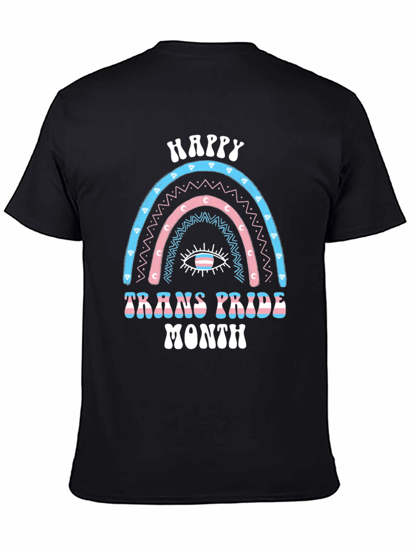Trans Pride Month Rainbow Graphic T-Shirt