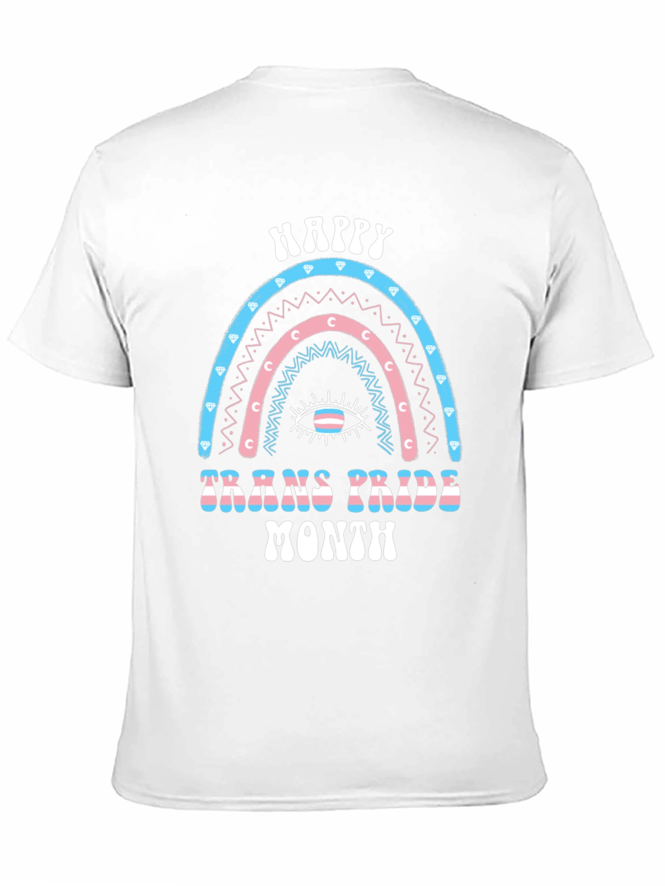 Trans Pride Month Rainbow Graphic T-Shirt