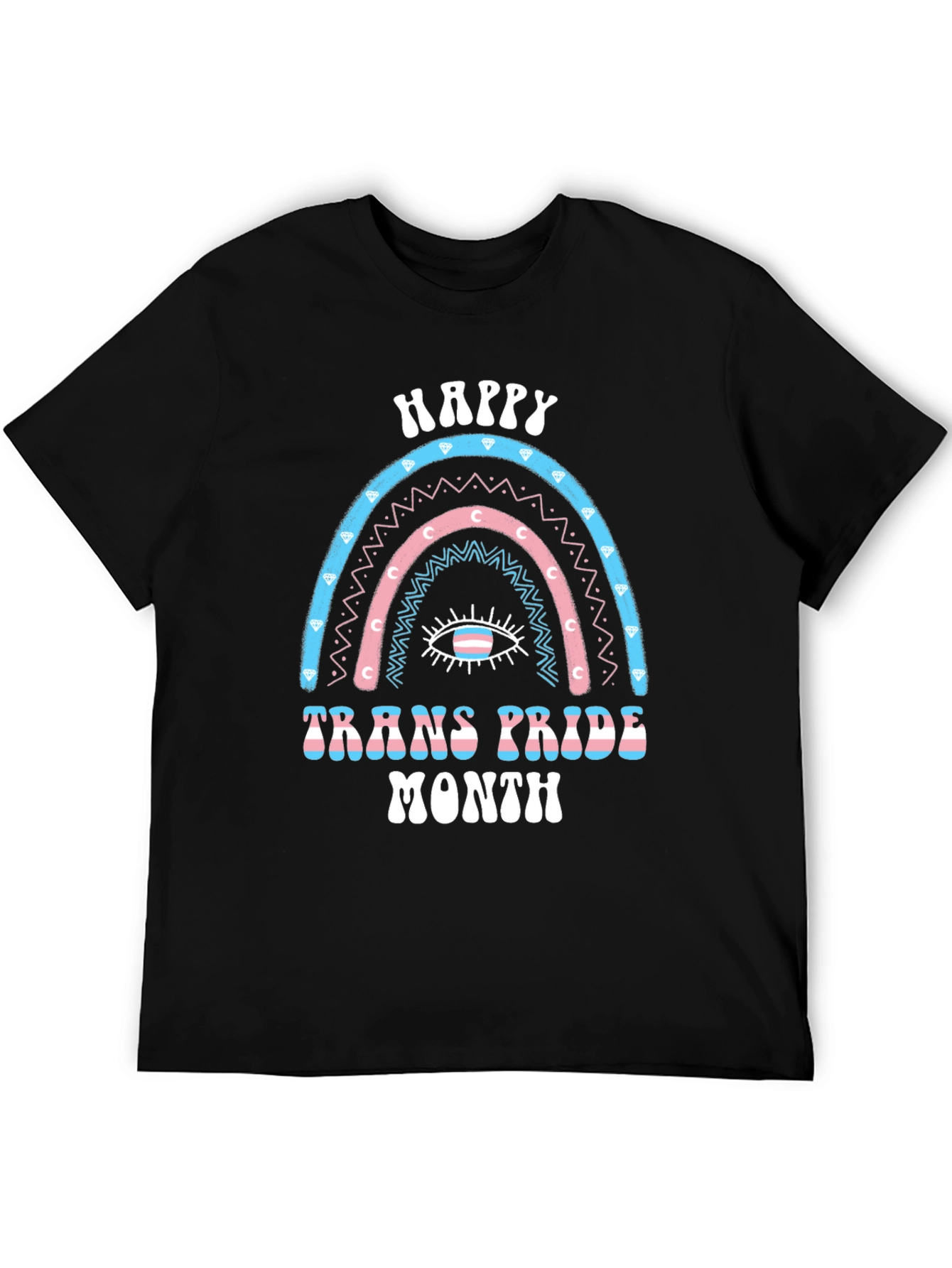 Trans Pride Month Rainbow Graphic T-Shirt