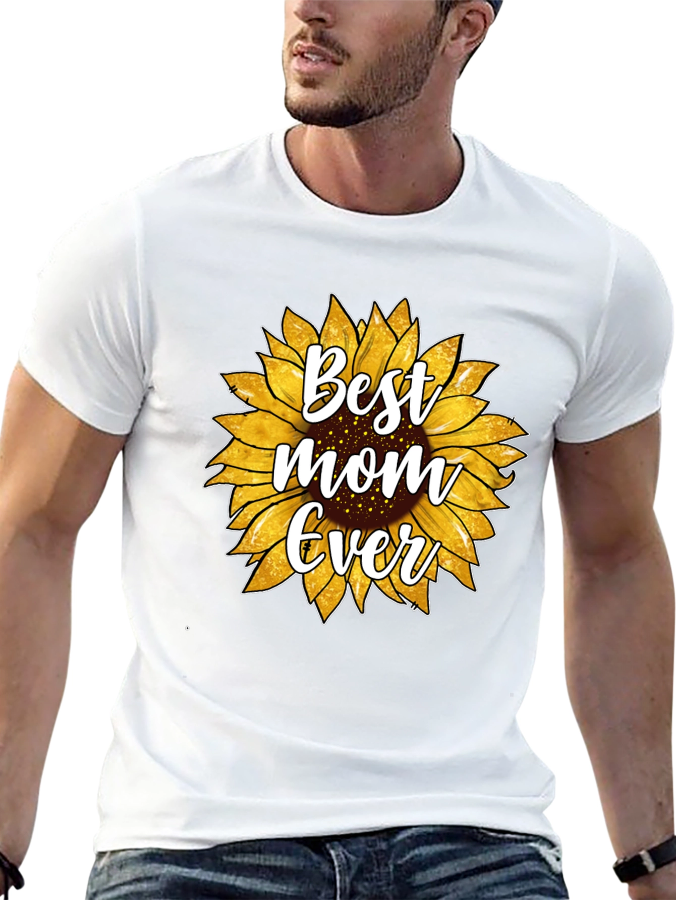 Best Mom Ever Sunflower Graphic T-Shirt
