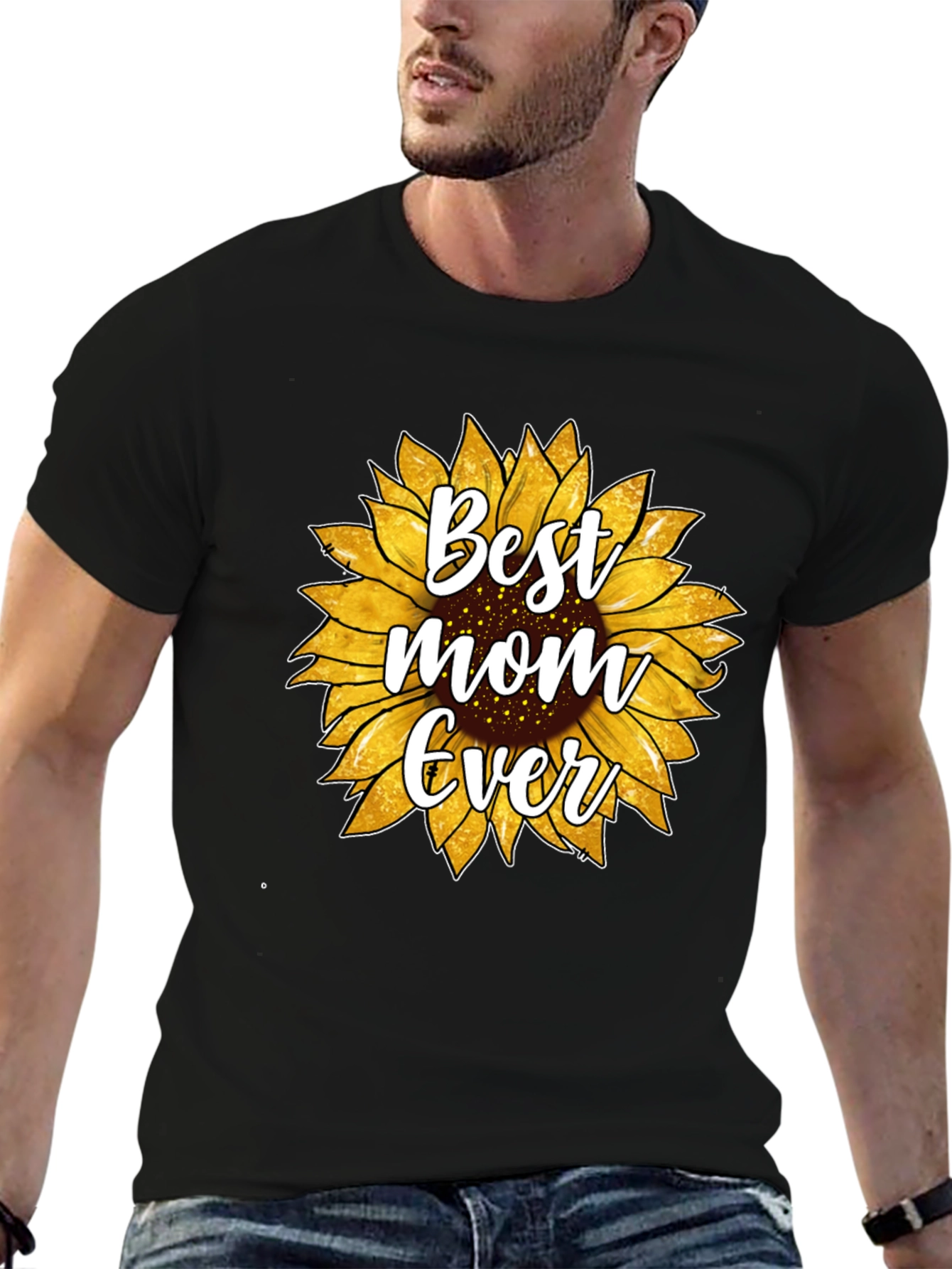 Best Mom Ever Sunflower Graphic T-Shirt