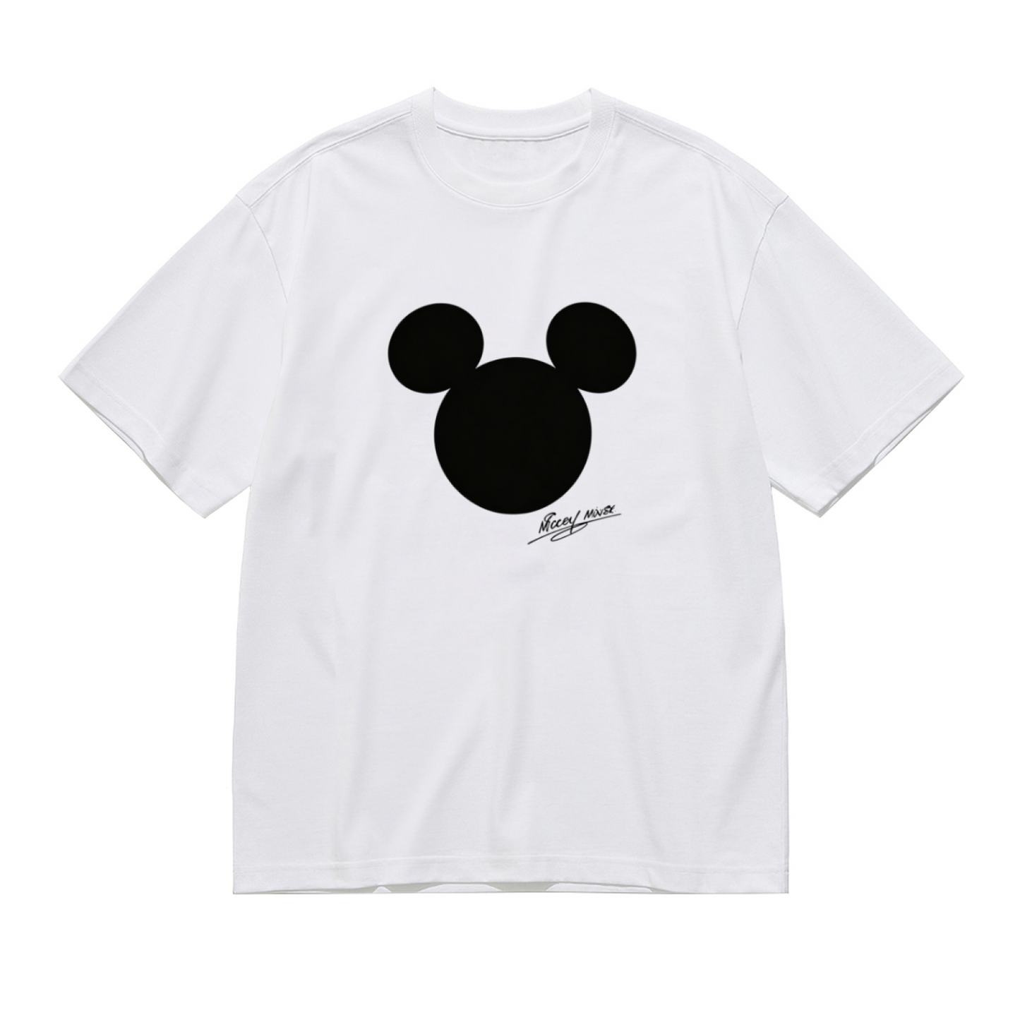 Classic Mickey Signature Minimal Graphic Plus?Size Ladies T?Shirt