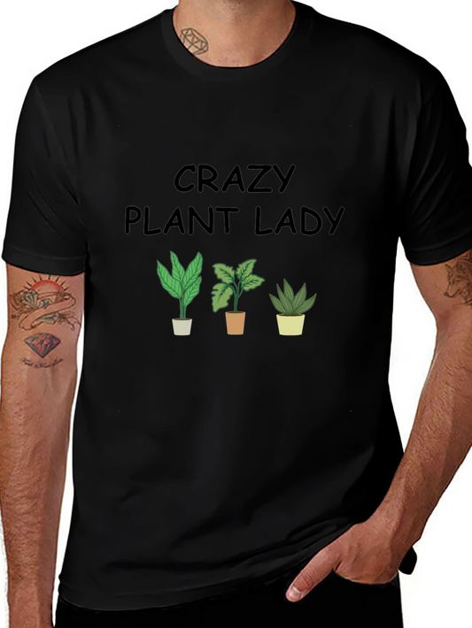 Crazy Plant Lady Graphic Tee - Black