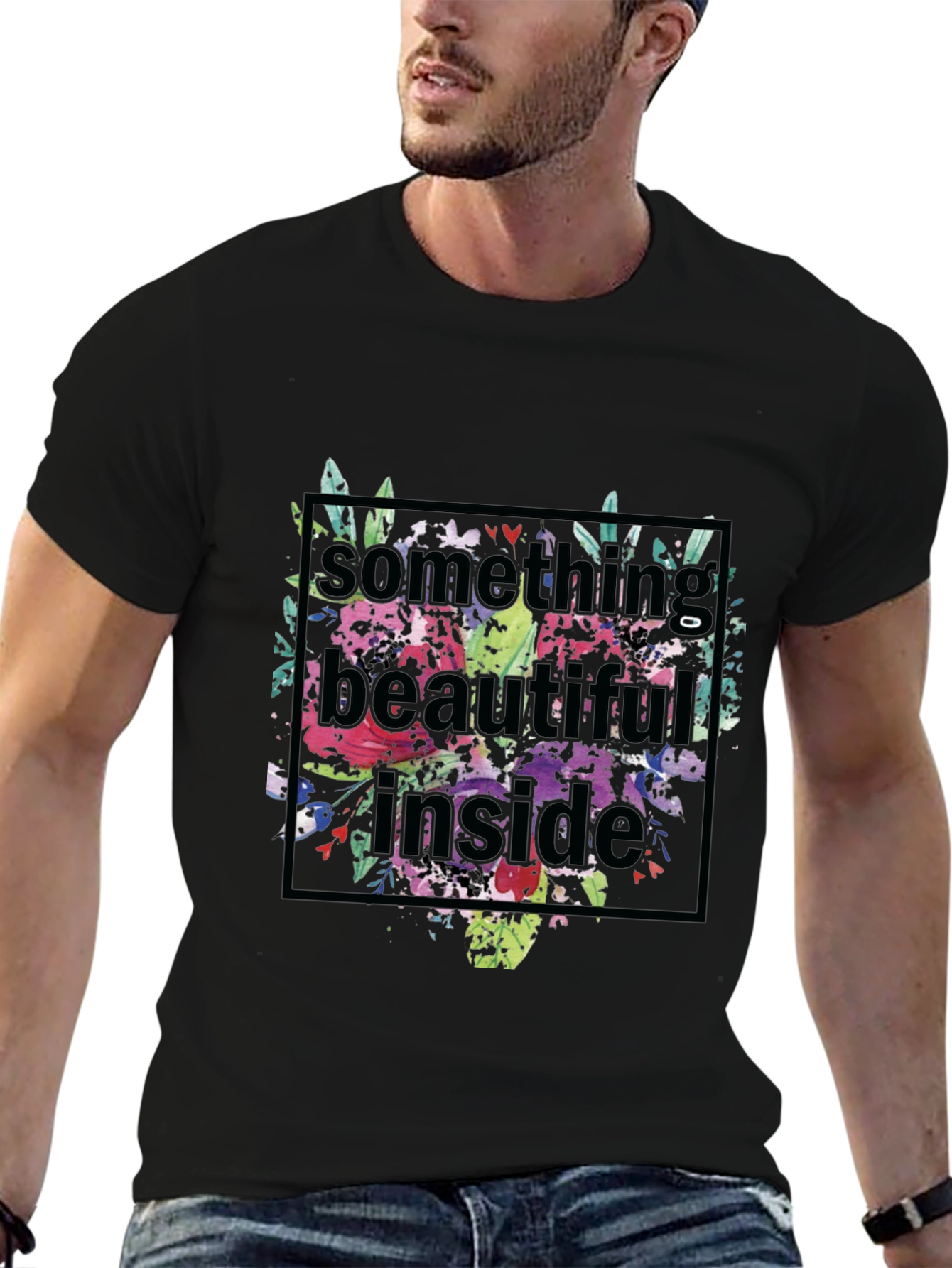 Floral Something Beautiful Inside Graphic Tee