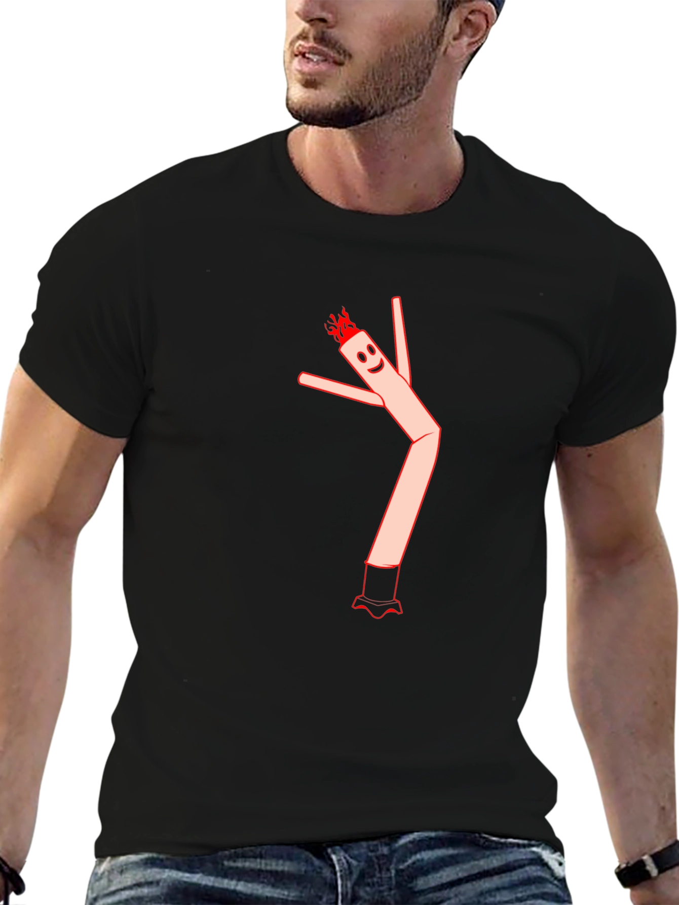 Wacky Waving Inflatable Arm Flailing Tube Man T-Shirt