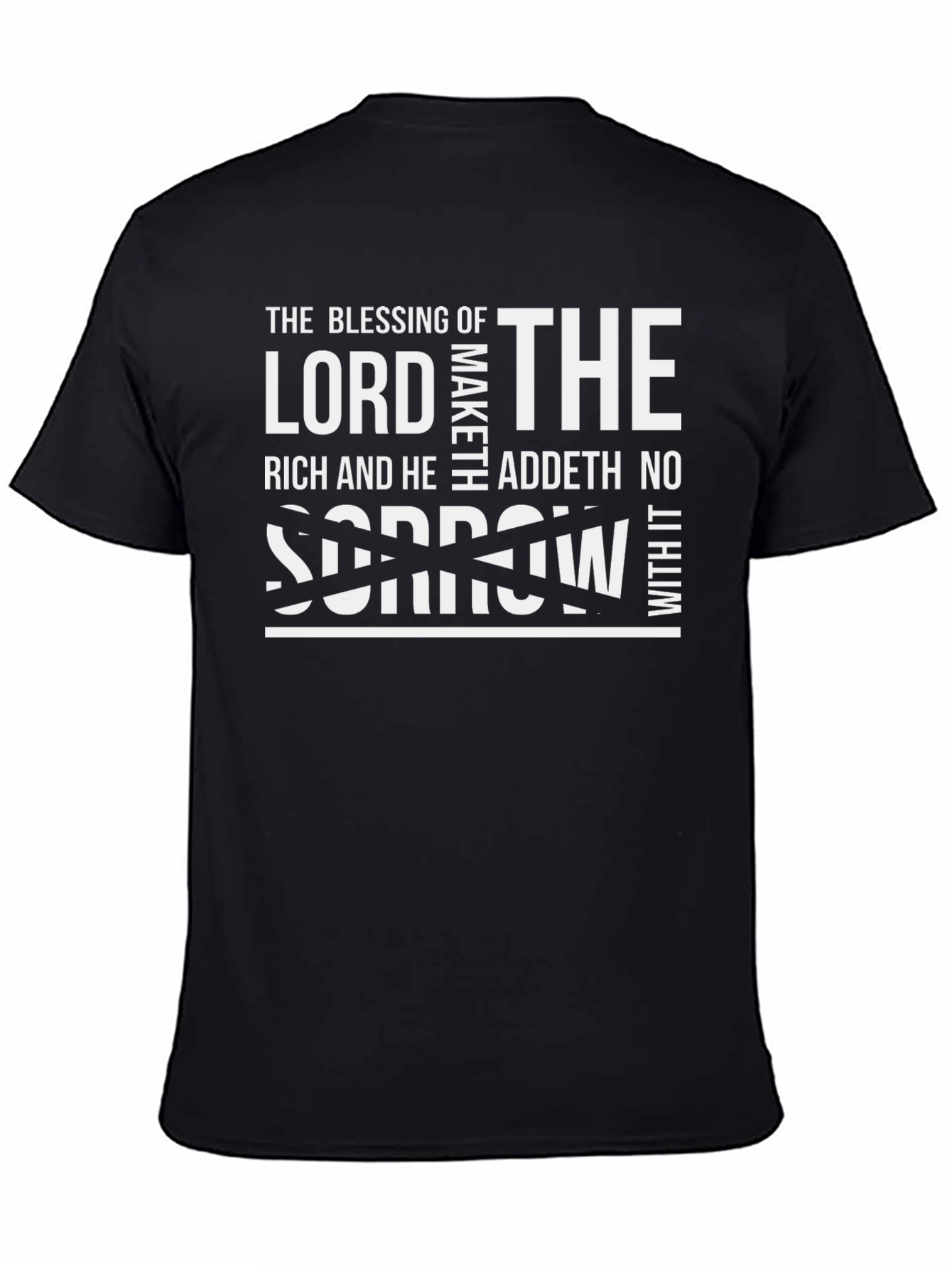 The Blessing of the Lord Black T-Shirt