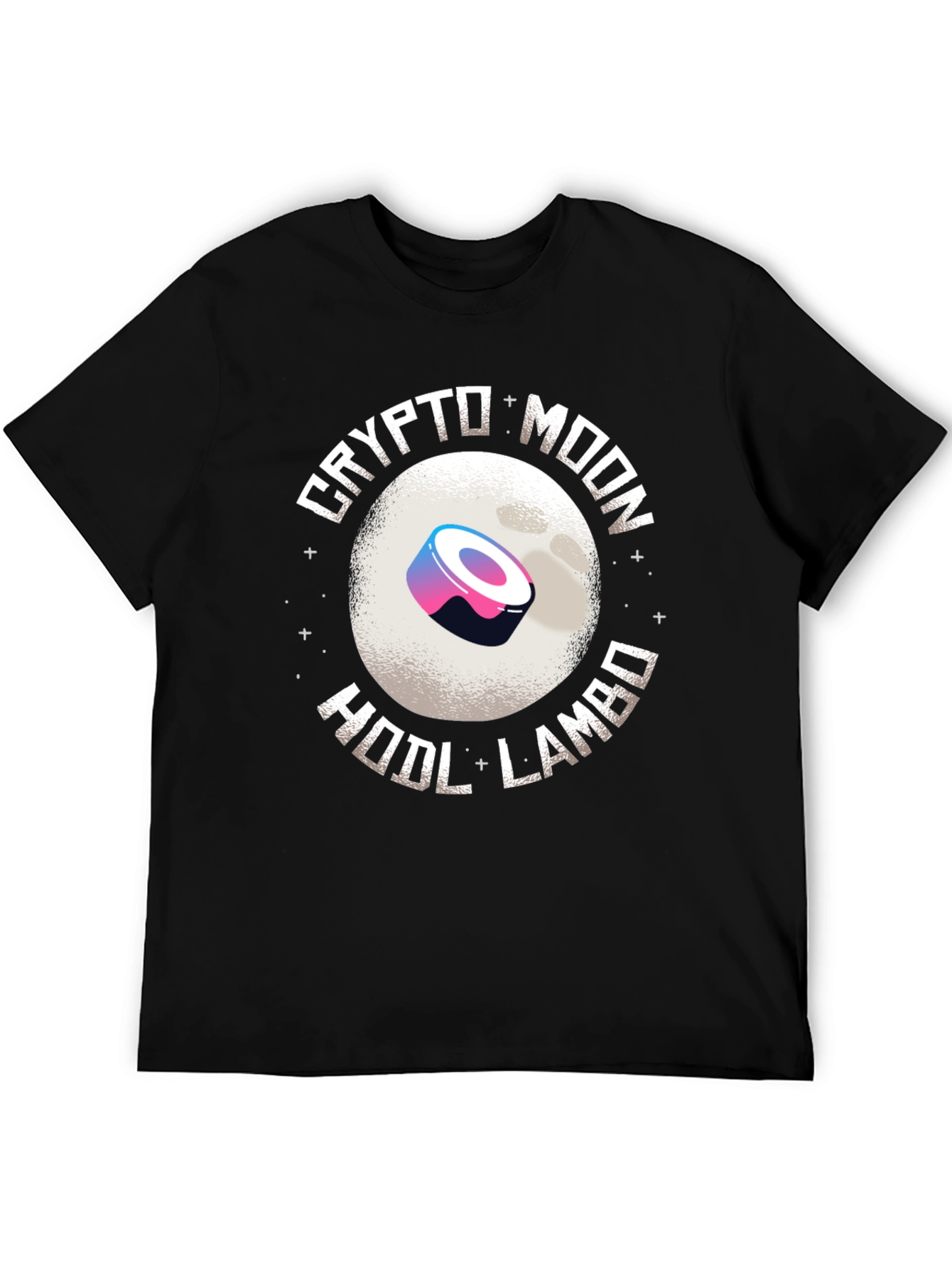 Crypto Moon HODL Lambo Black T-Shirt