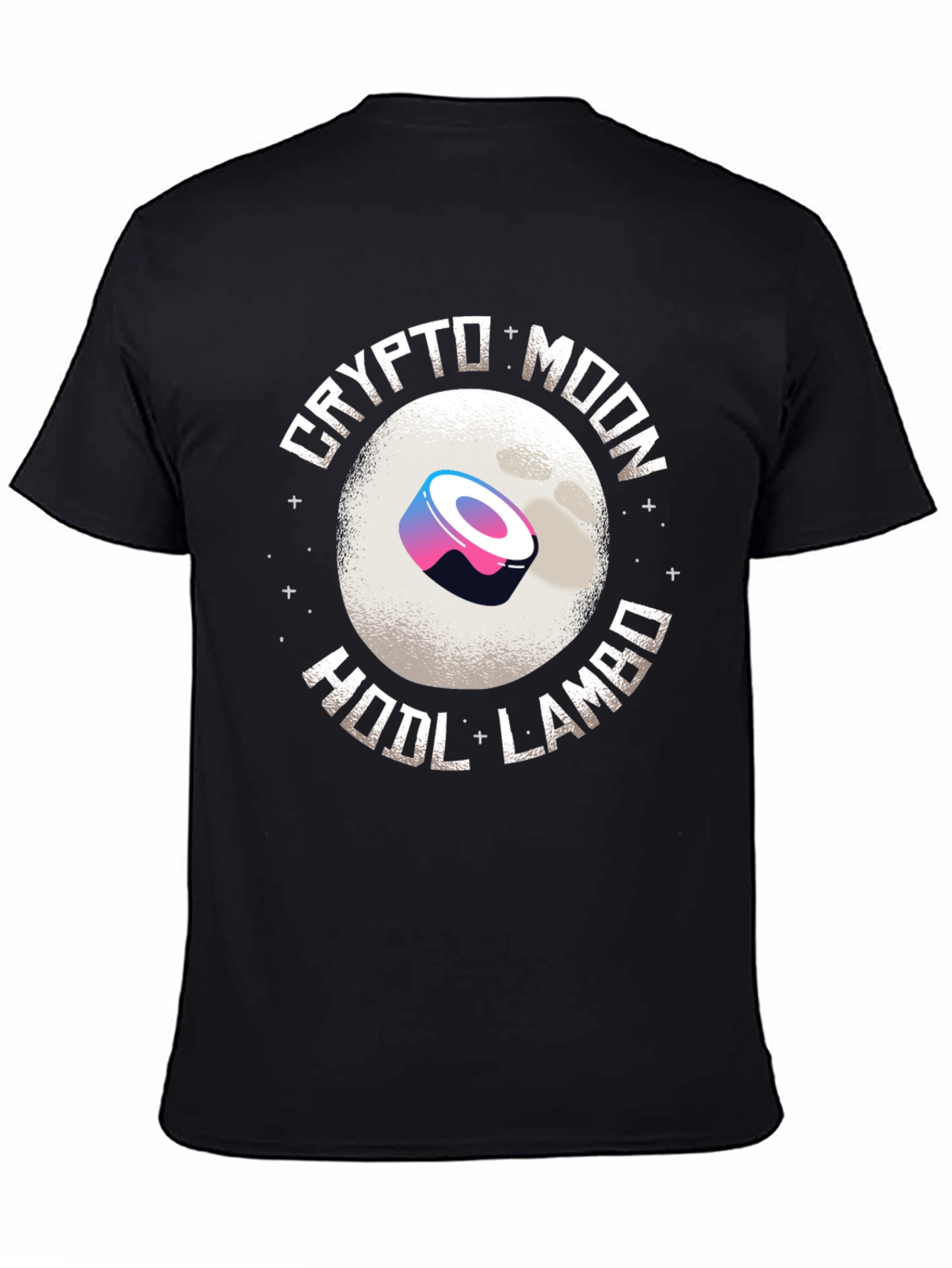 Crypto Moon HODL Lambo Black T-Shirt
