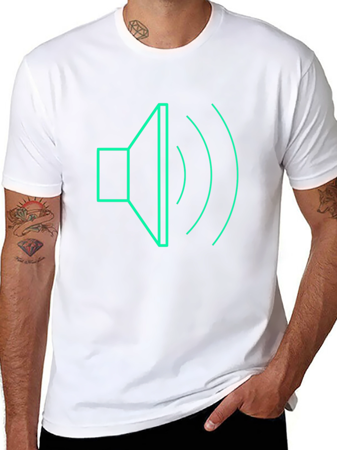 Sound Wave Graphic Tee - Modern Black T-Shirt