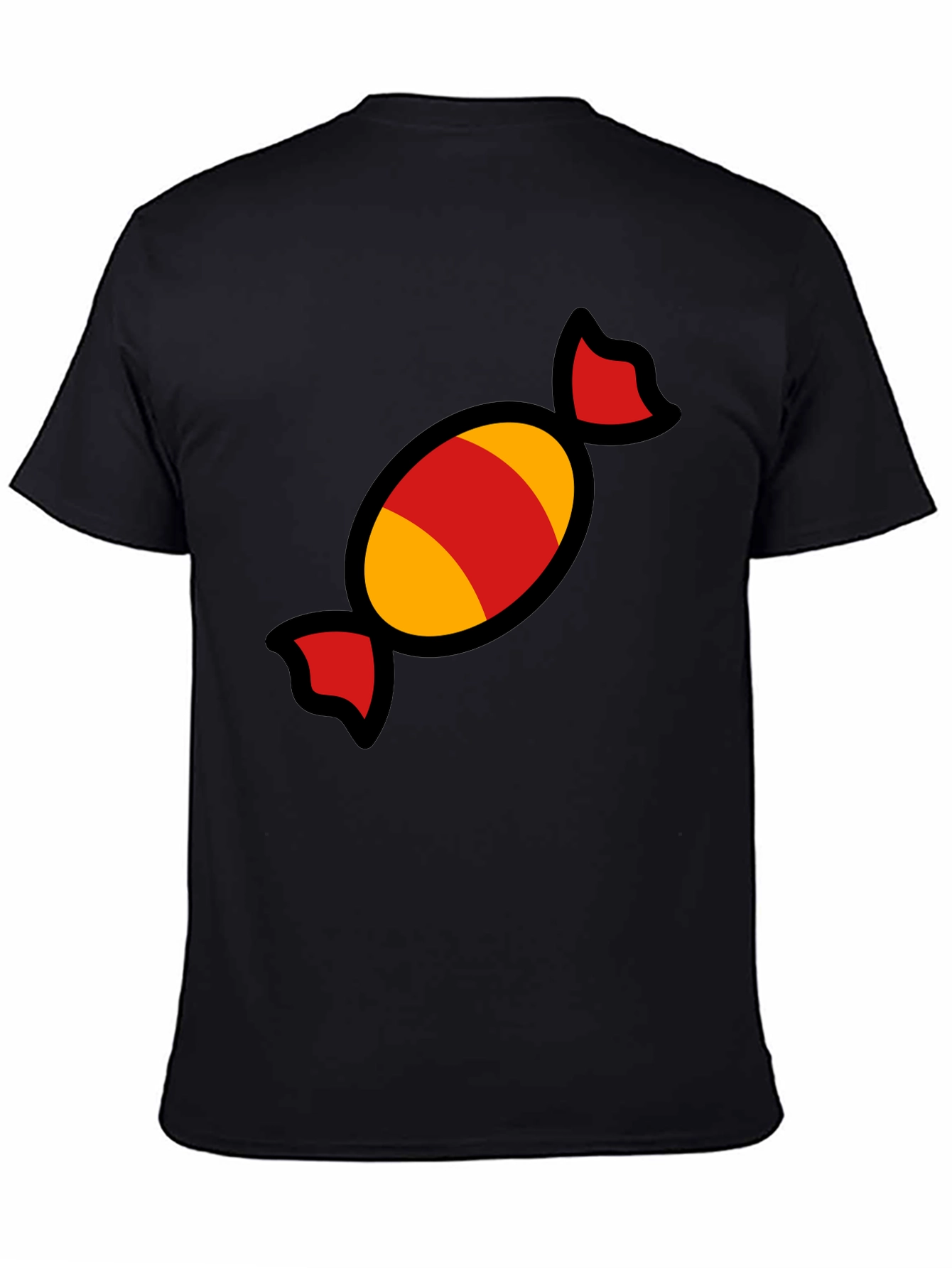 Candy Graphic Tee - Fun & Festive Black T-Shirt