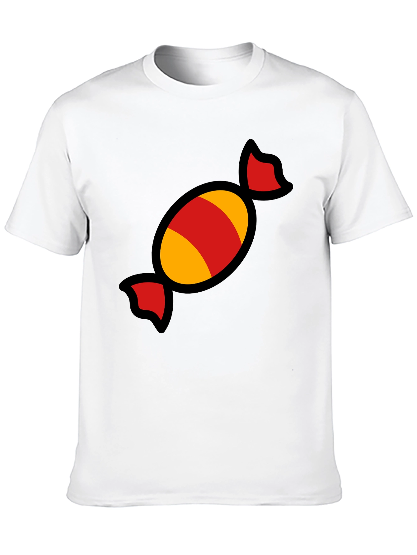 Candy Graphic Tee - Fun & Festive Black T-Shirt