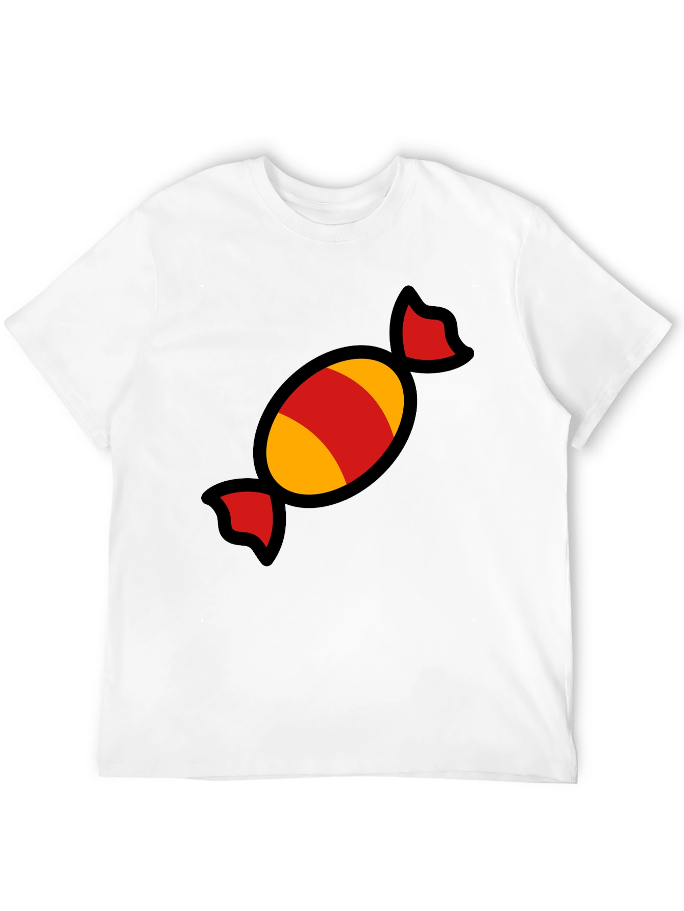 Candy Graphic Tee - Fun & Festive Black T-Shirt