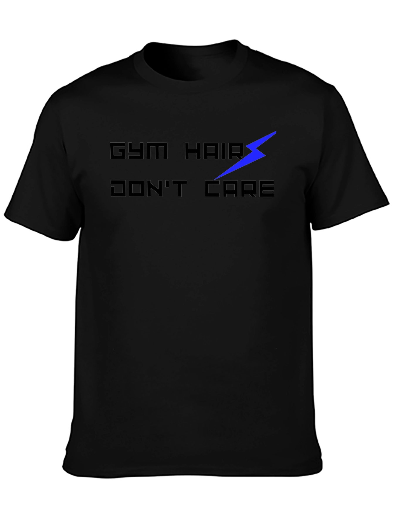Gym Hair Dont Care Black Graphic Tee