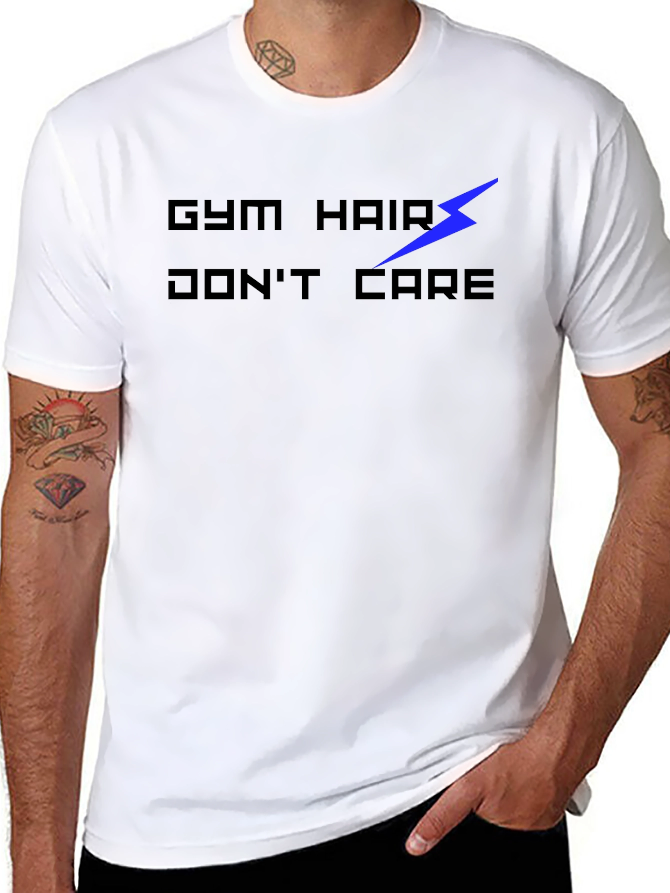 Gym Hair Dont Care Black Graphic Tee