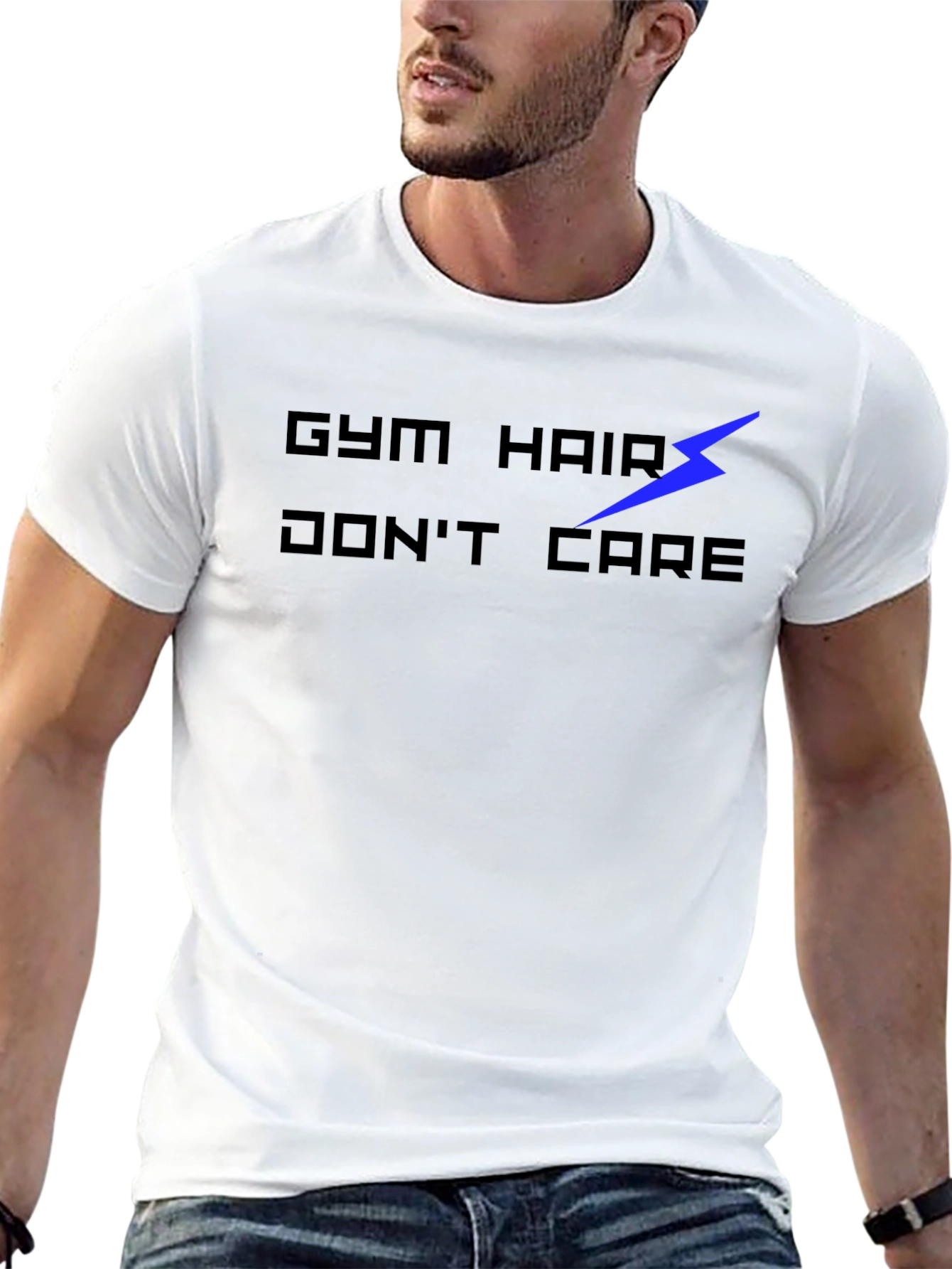 Gym Hair Dont Care Black Graphic Tee