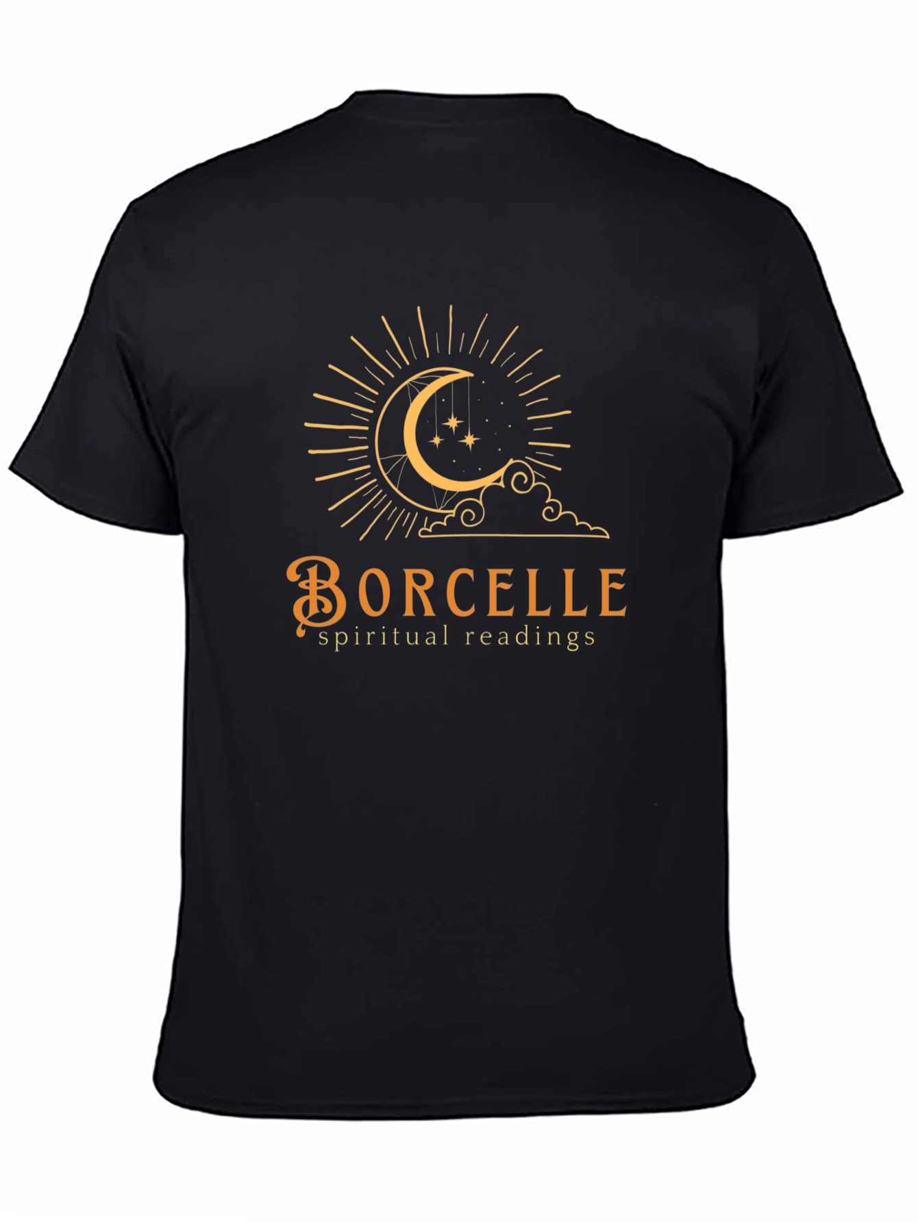 Borcelle Spiritual Readings Black Graphic T-Shirt