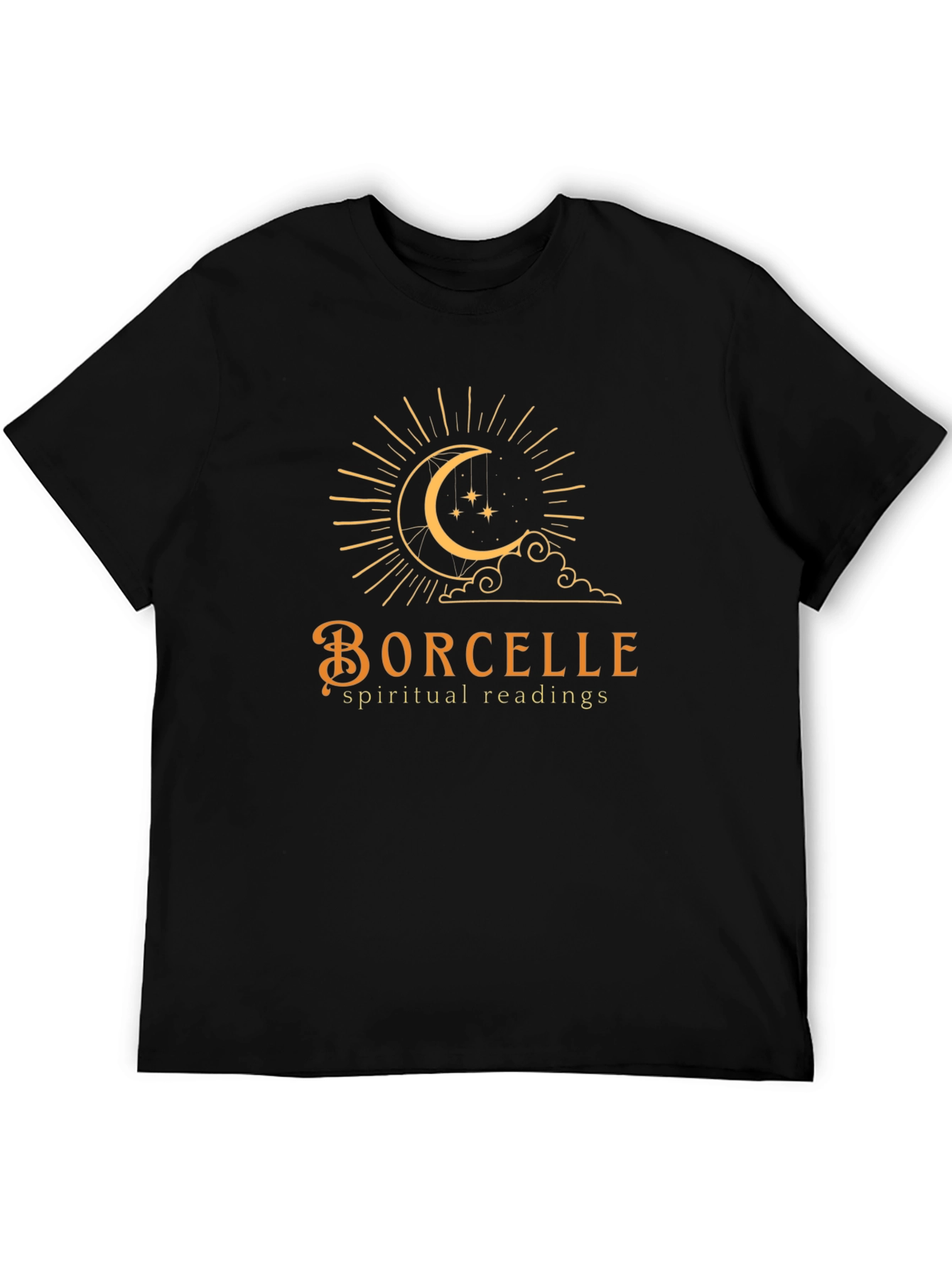 Borcelle Spiritual Readings Black Graphic T-Shirt
