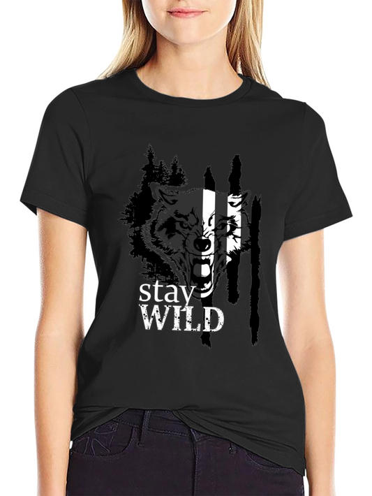 Stay Wild Wolf Graphic Tee