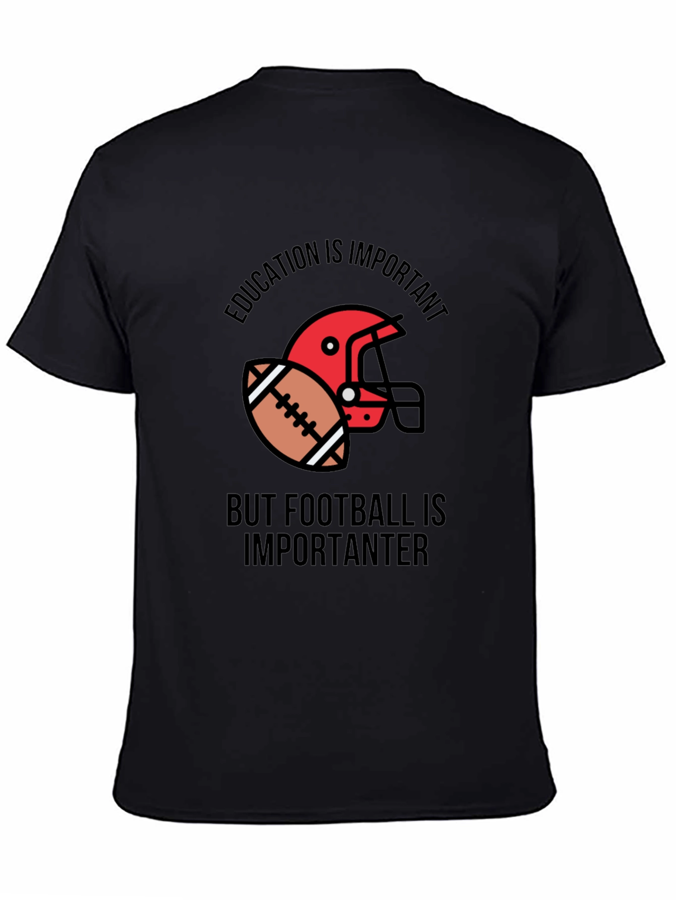 Education vs. Football Graphic T-Shirt