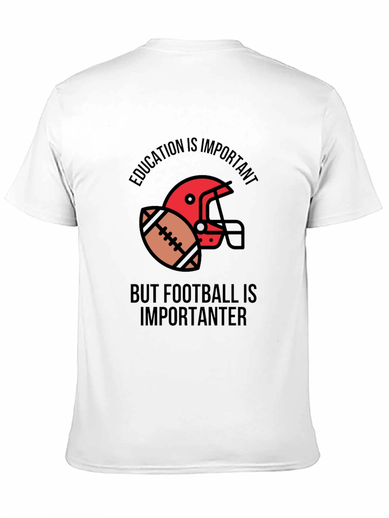 Education vs. Football Graphic T-Shirt