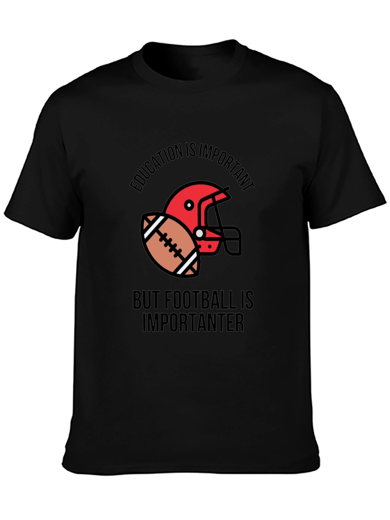 Education vs. Football Graphic T-Shirt