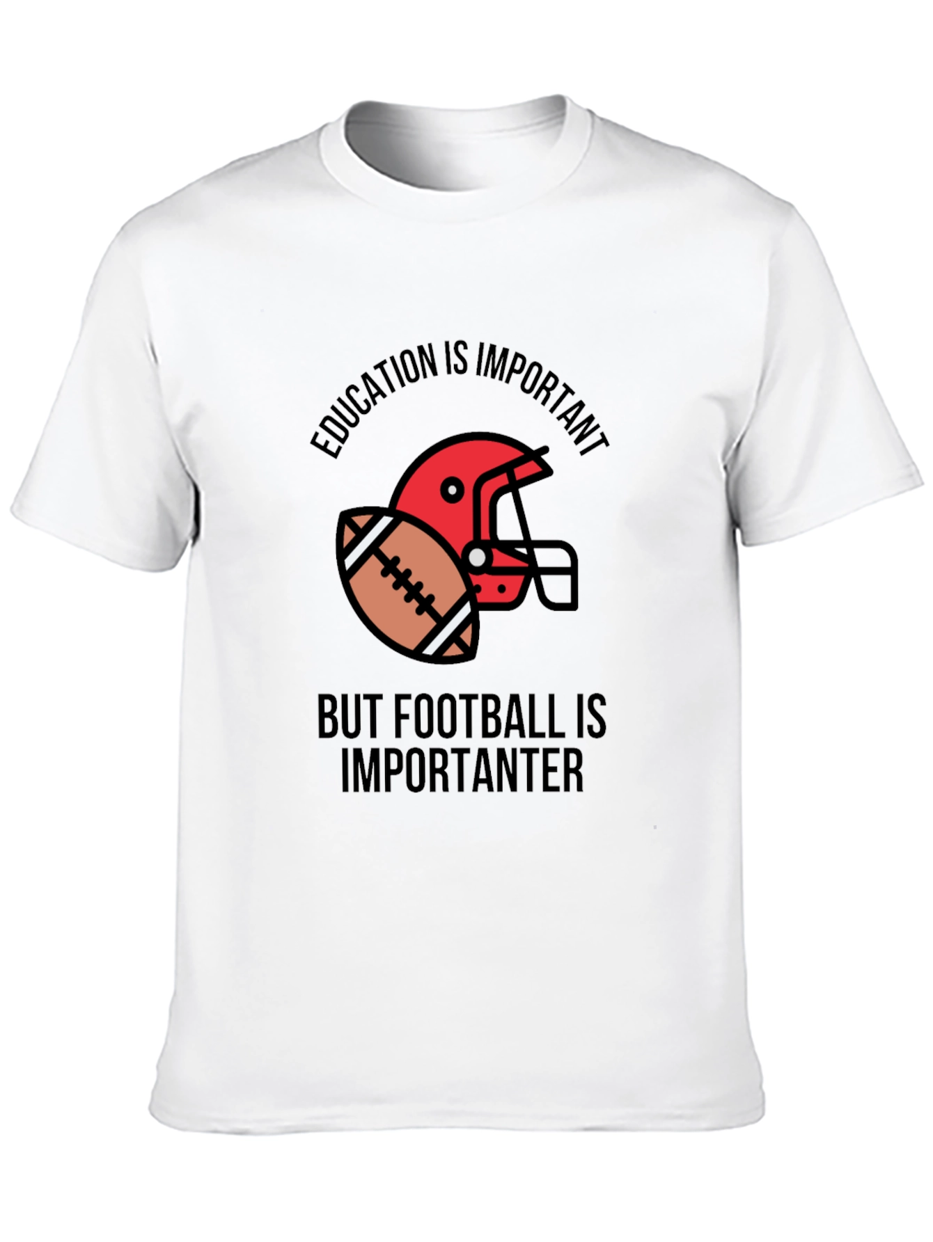 Education vs. Football Graphic T-Shirt
