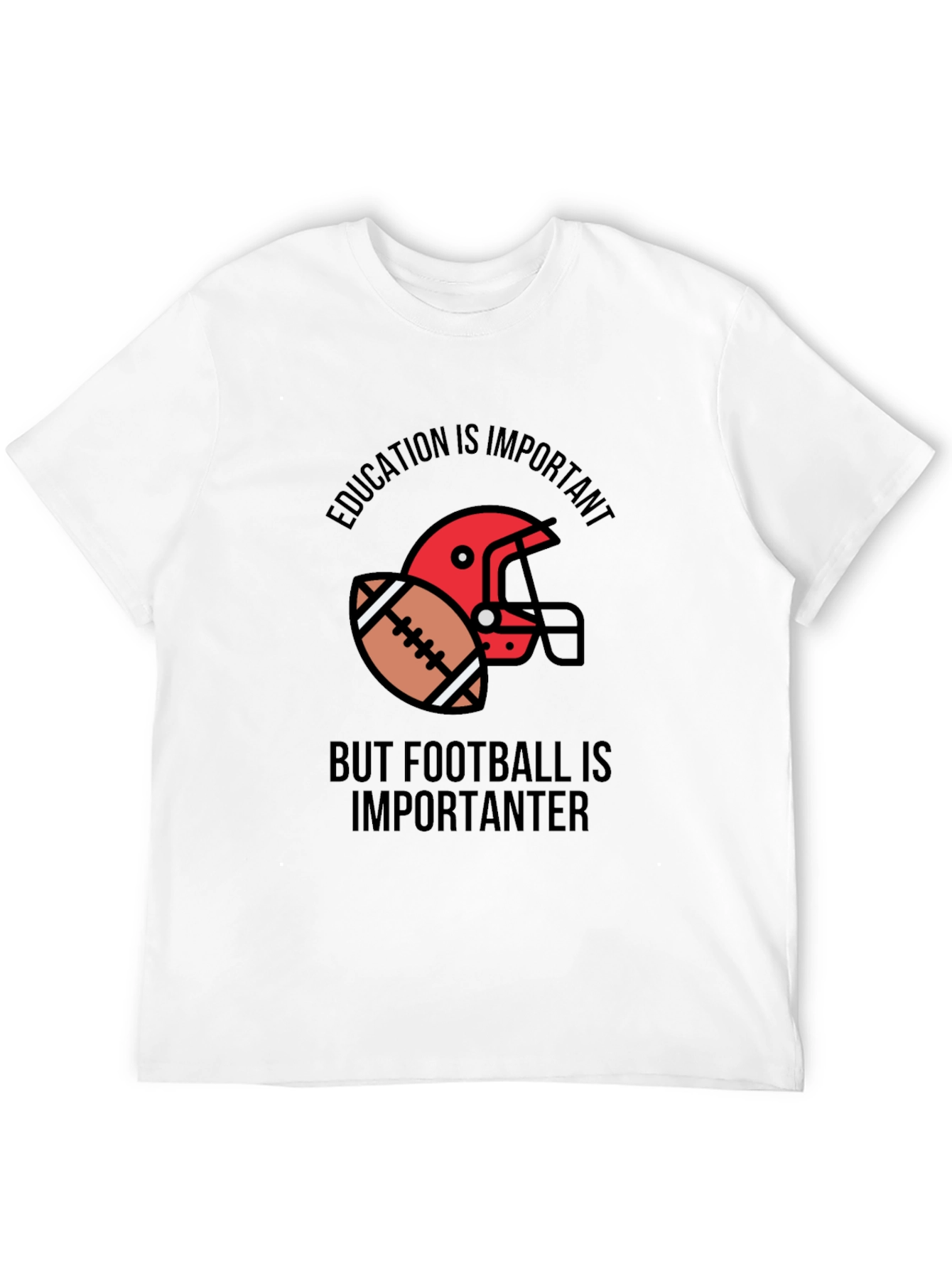 Education vs. Football Graphic T-Shirt