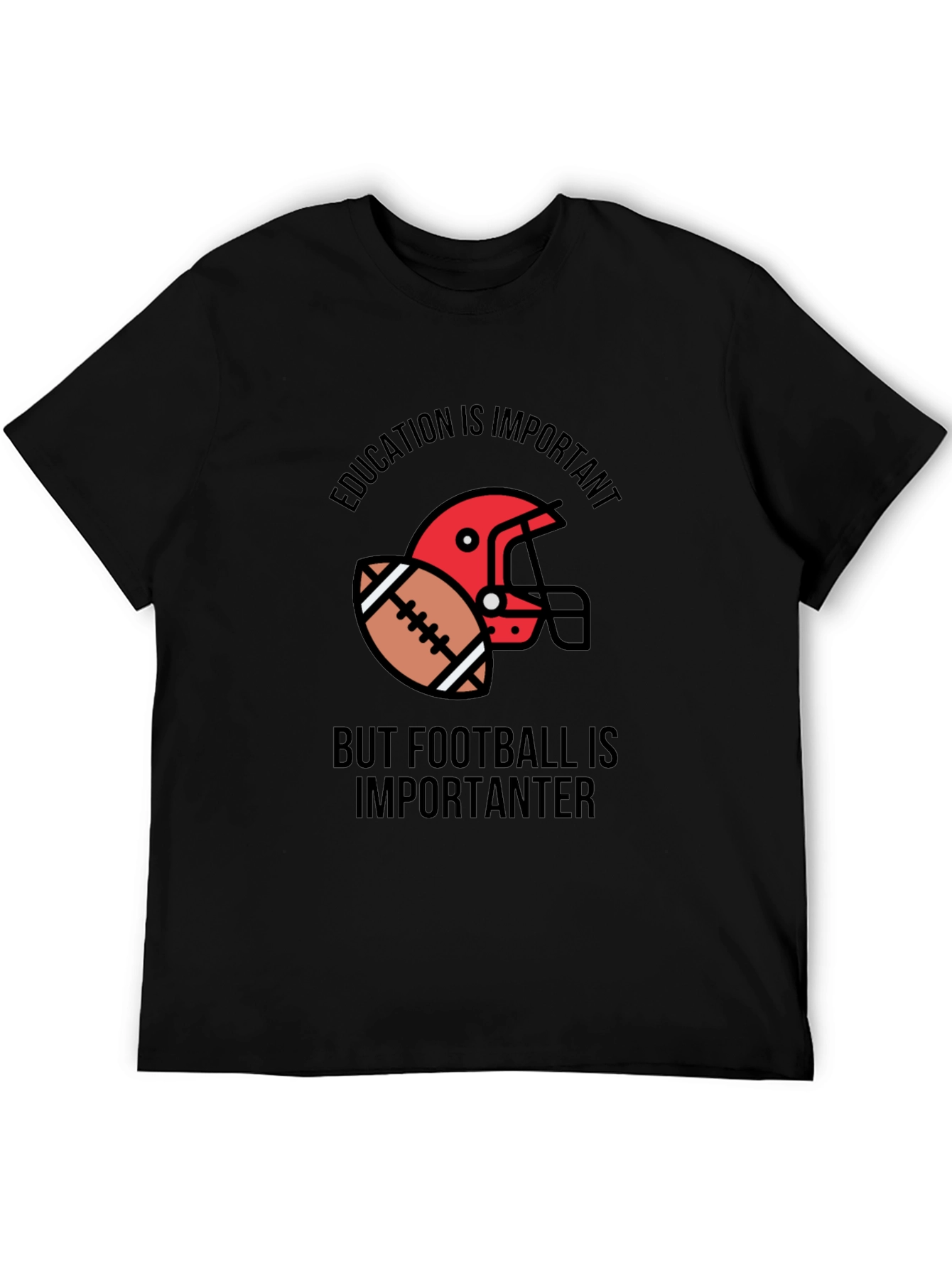 Education vs. Football Graphic T-Shirt