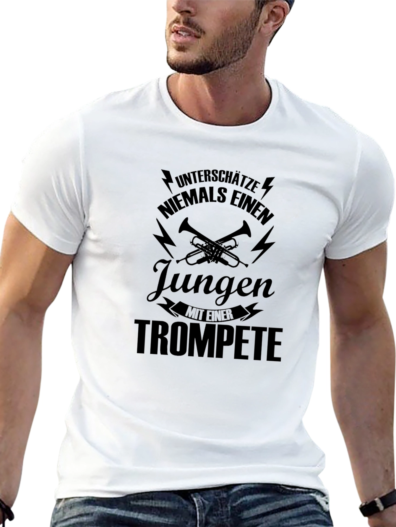 Black Trumpet Player T-Shirt