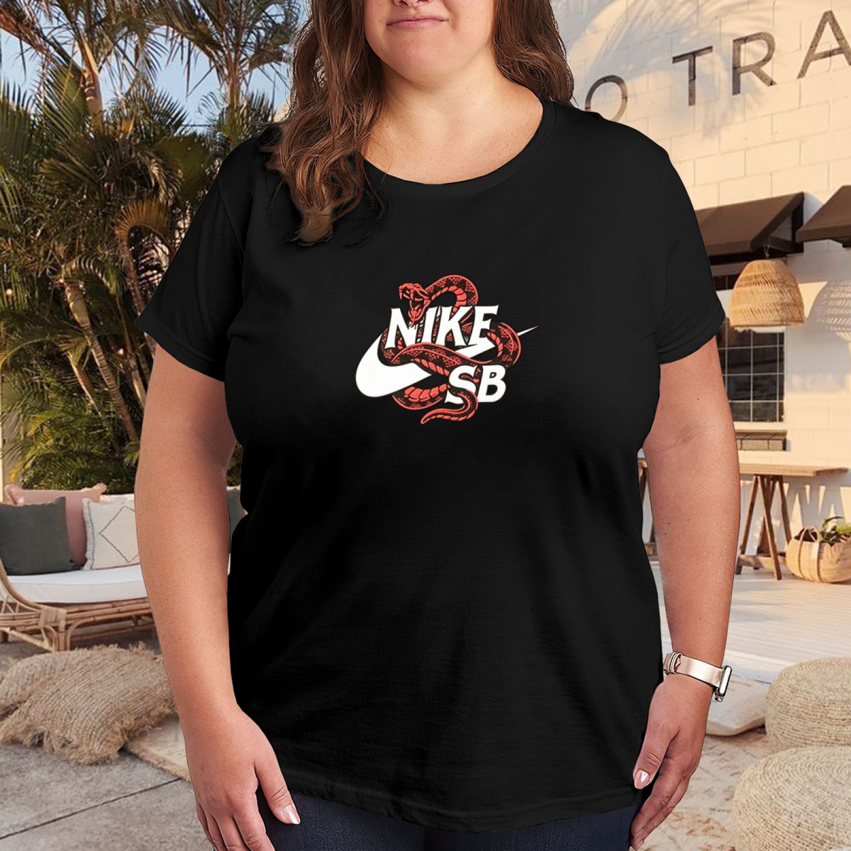 Snake Nike SB Street?Skate Culture Plus?Size Women Graphic Tee