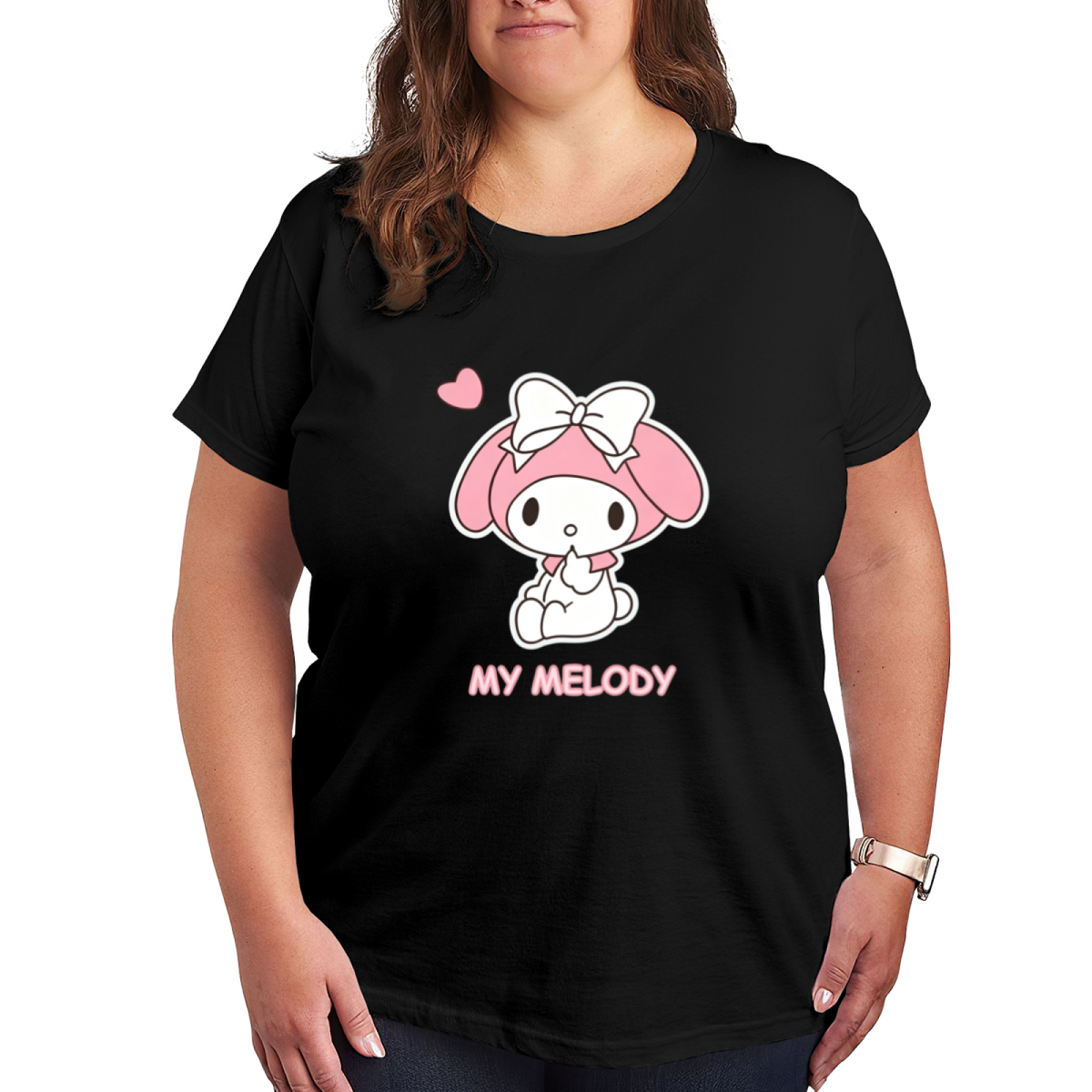 Elegant Minimal Pattern Plus Size Women Basic Casual T-Shirt