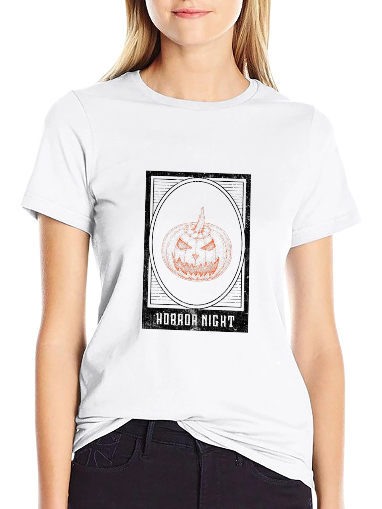 Horror Night Pumpkin Graphic Tee