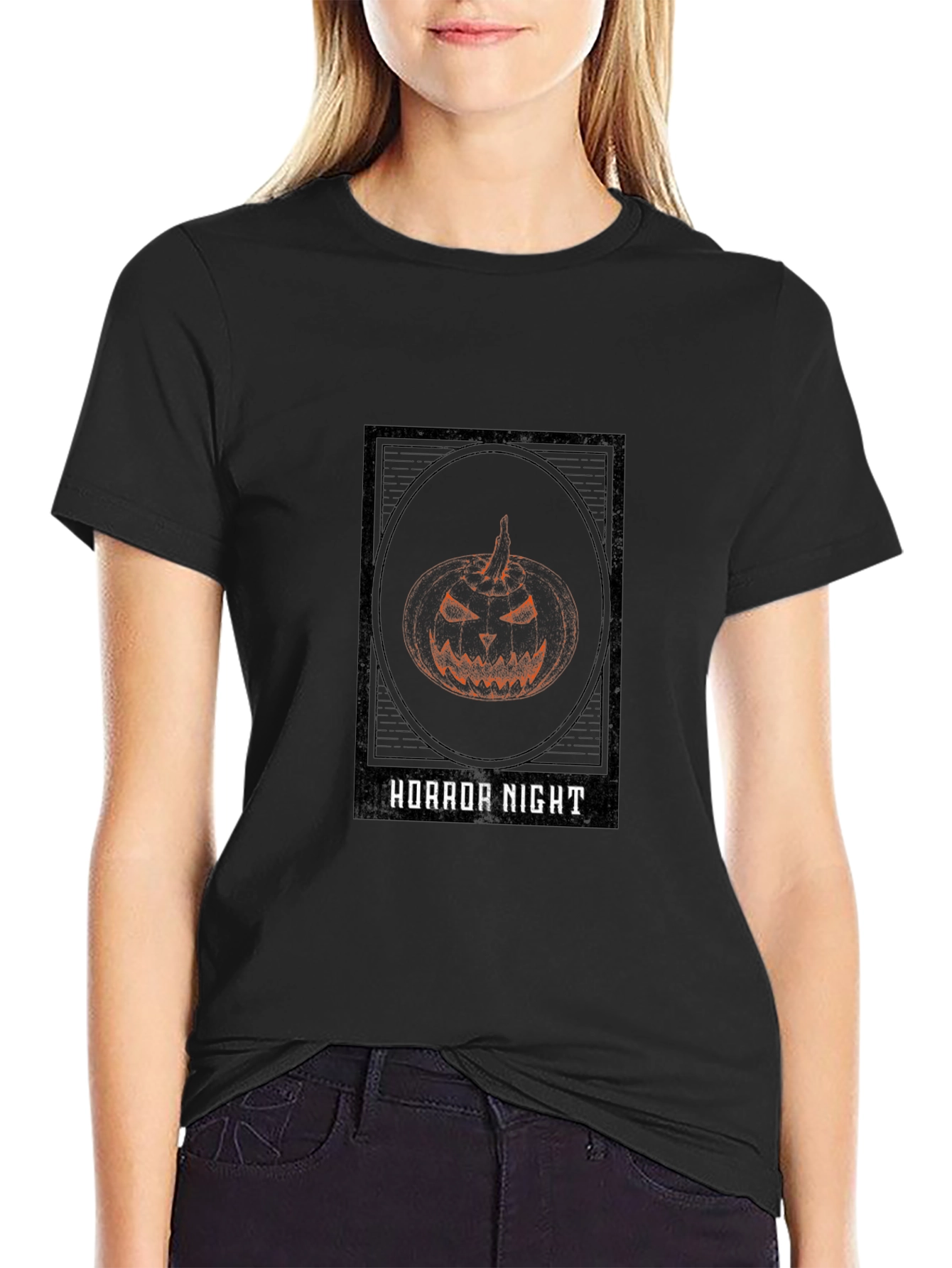 Horror Night Pumpkin Graphic Tee
