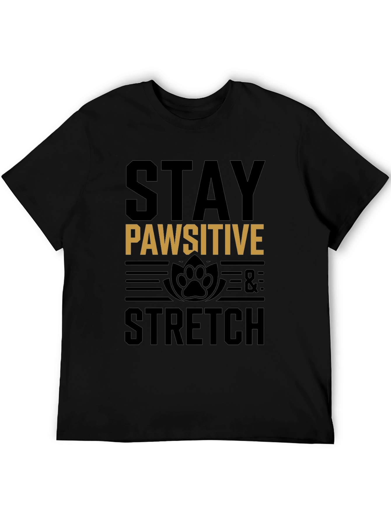 Stay Pawsitive & Stretch Graphic Tee