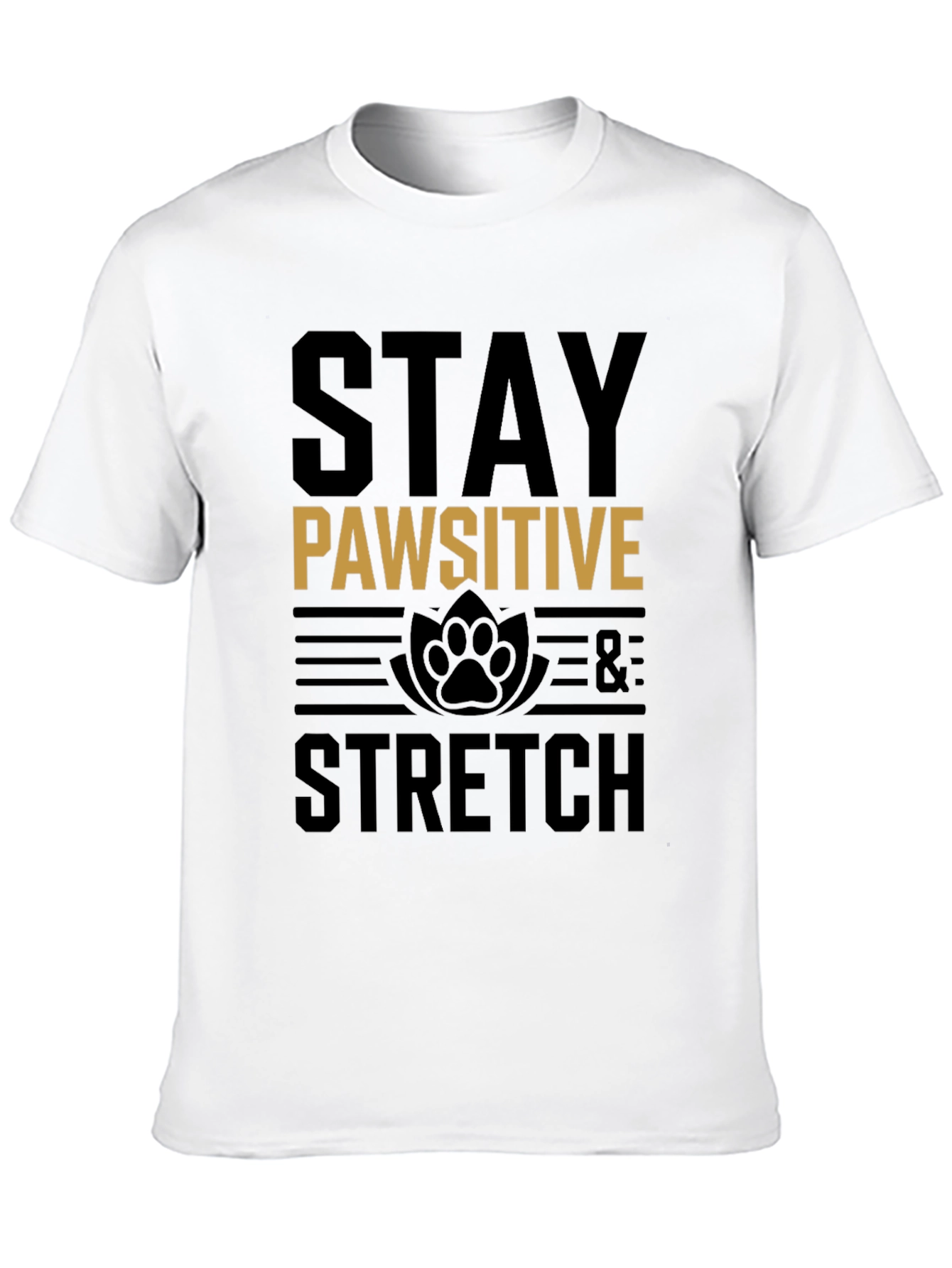Stay Pawsitive & Stretch Graphic Tee