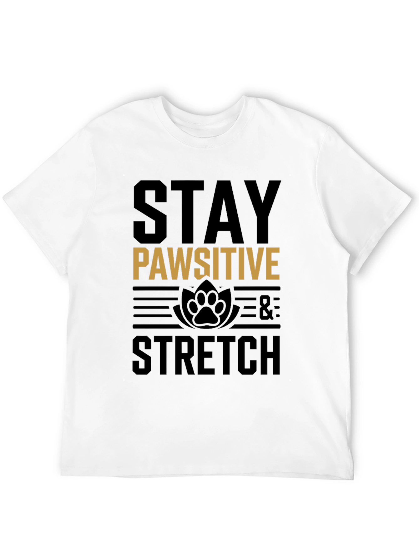 Stay Pawsitive & Stretch Graphic Tee