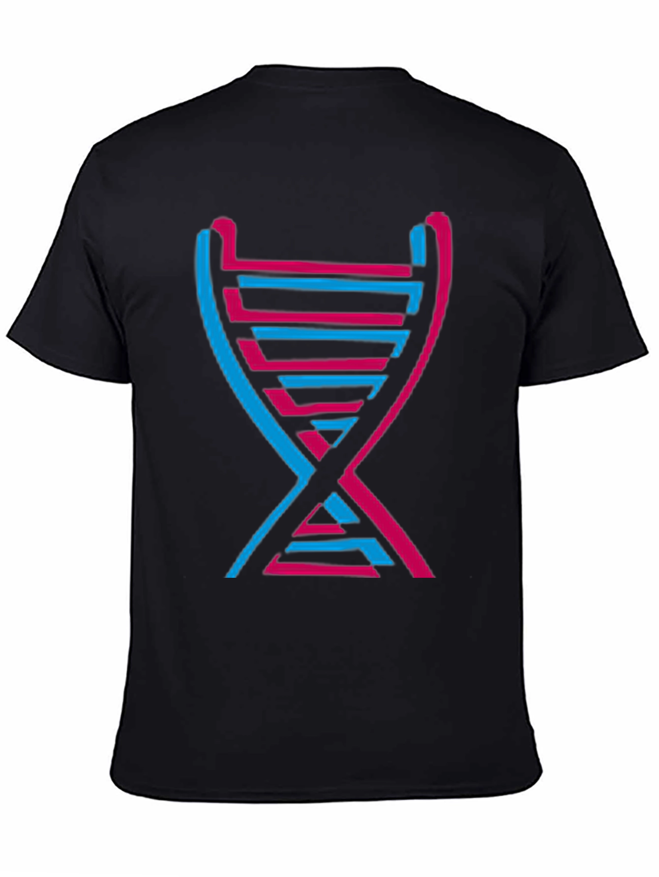 DNA Graphic Print Crew Neck Tee - Modern Style