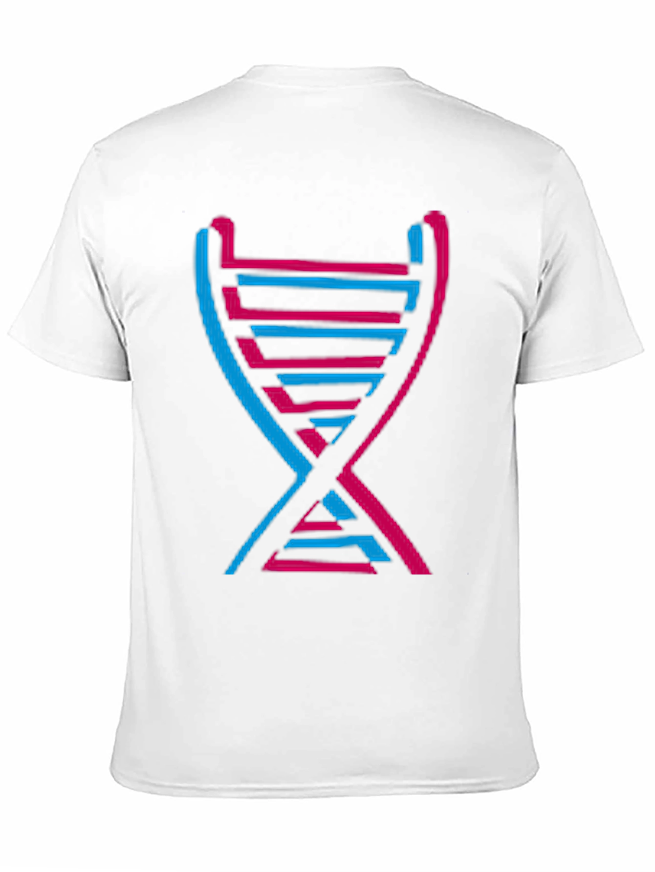 DNA Graphic Print Crew Neck Tee - Modern Style