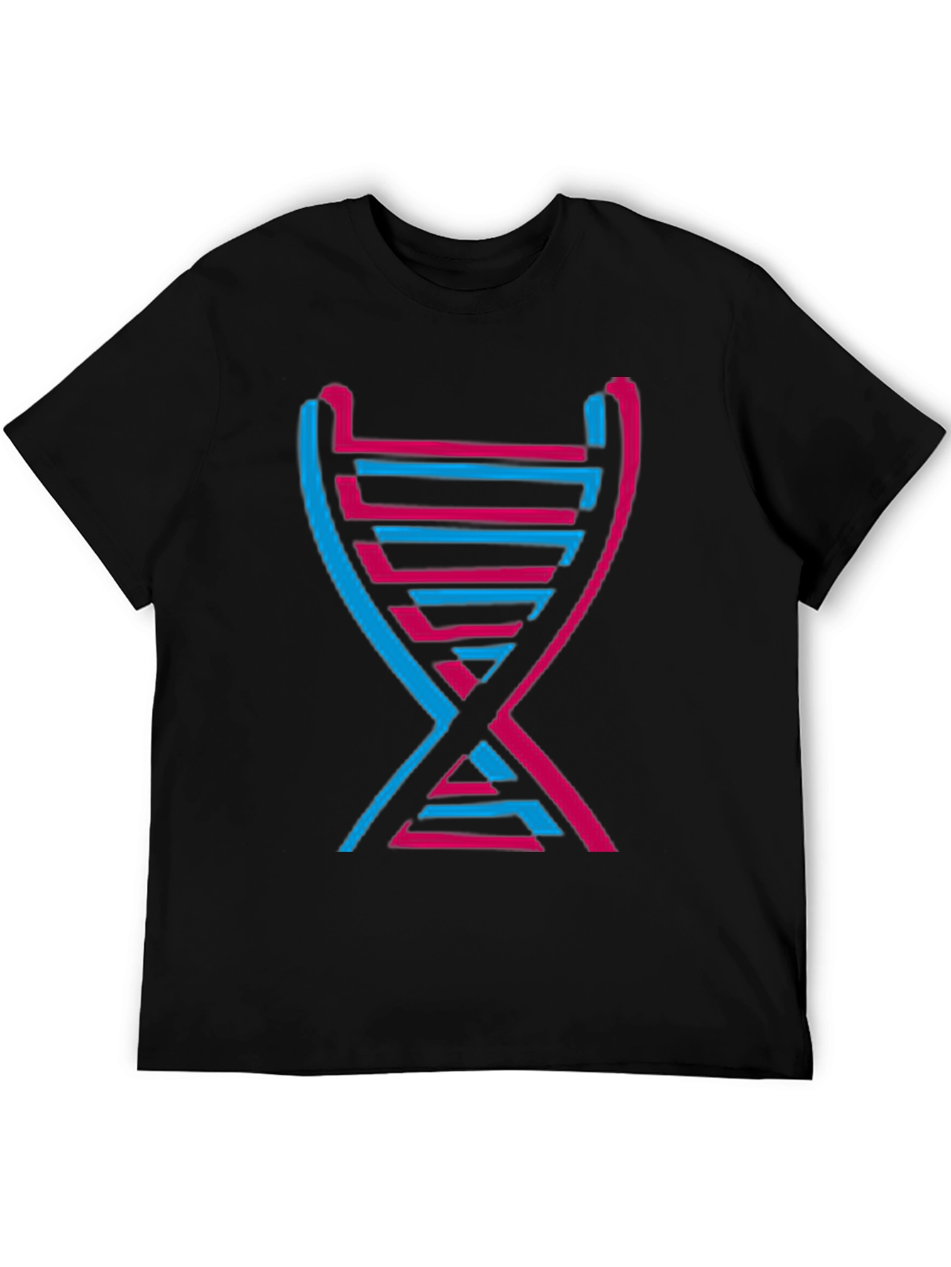 DNA Graphic Print Crew Neck Tee - Modern Style