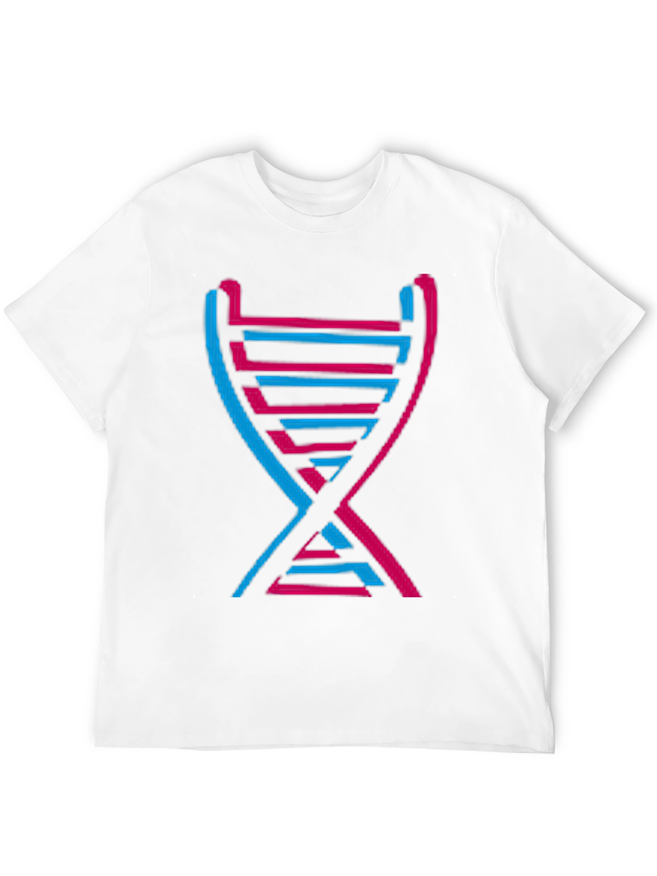 DNA Graphic Print Crew Neck Tee - Modern Style