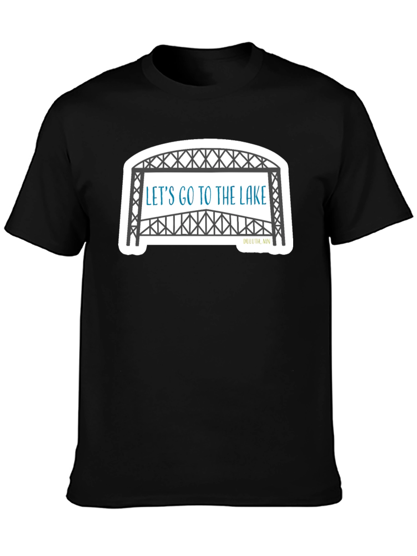 Lets Go To The Lake Black T-Shirt
