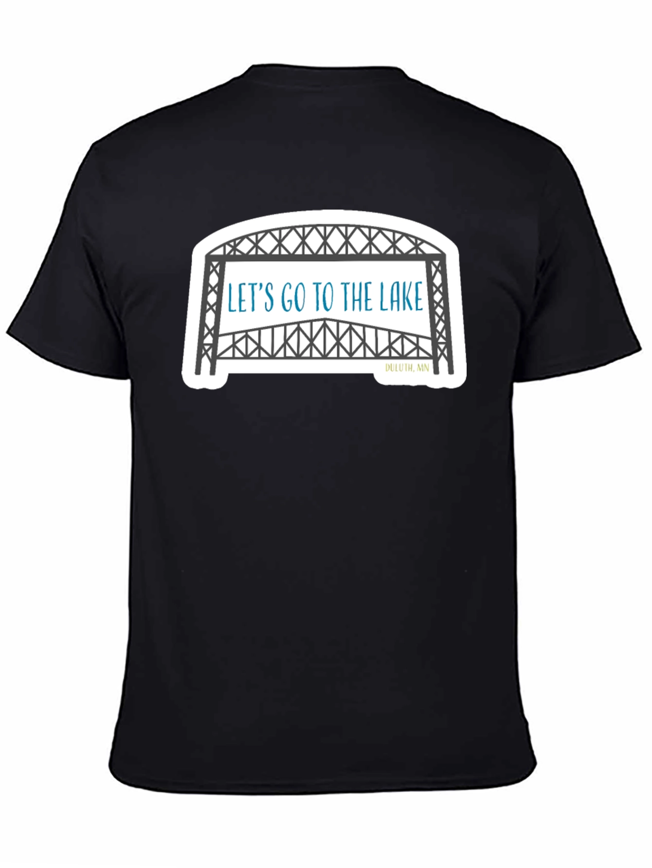 Lets Go To The Lake Black T-Shirt
