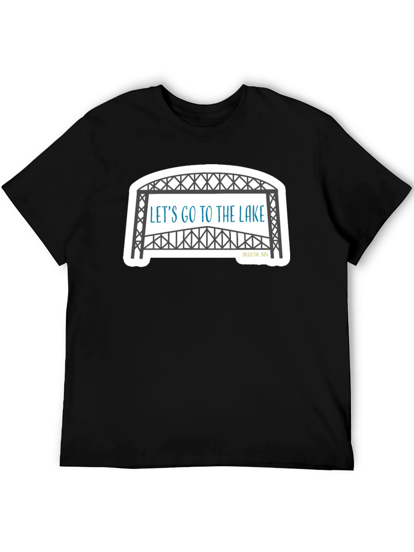Lets Go To The Lake Black T-Shirt