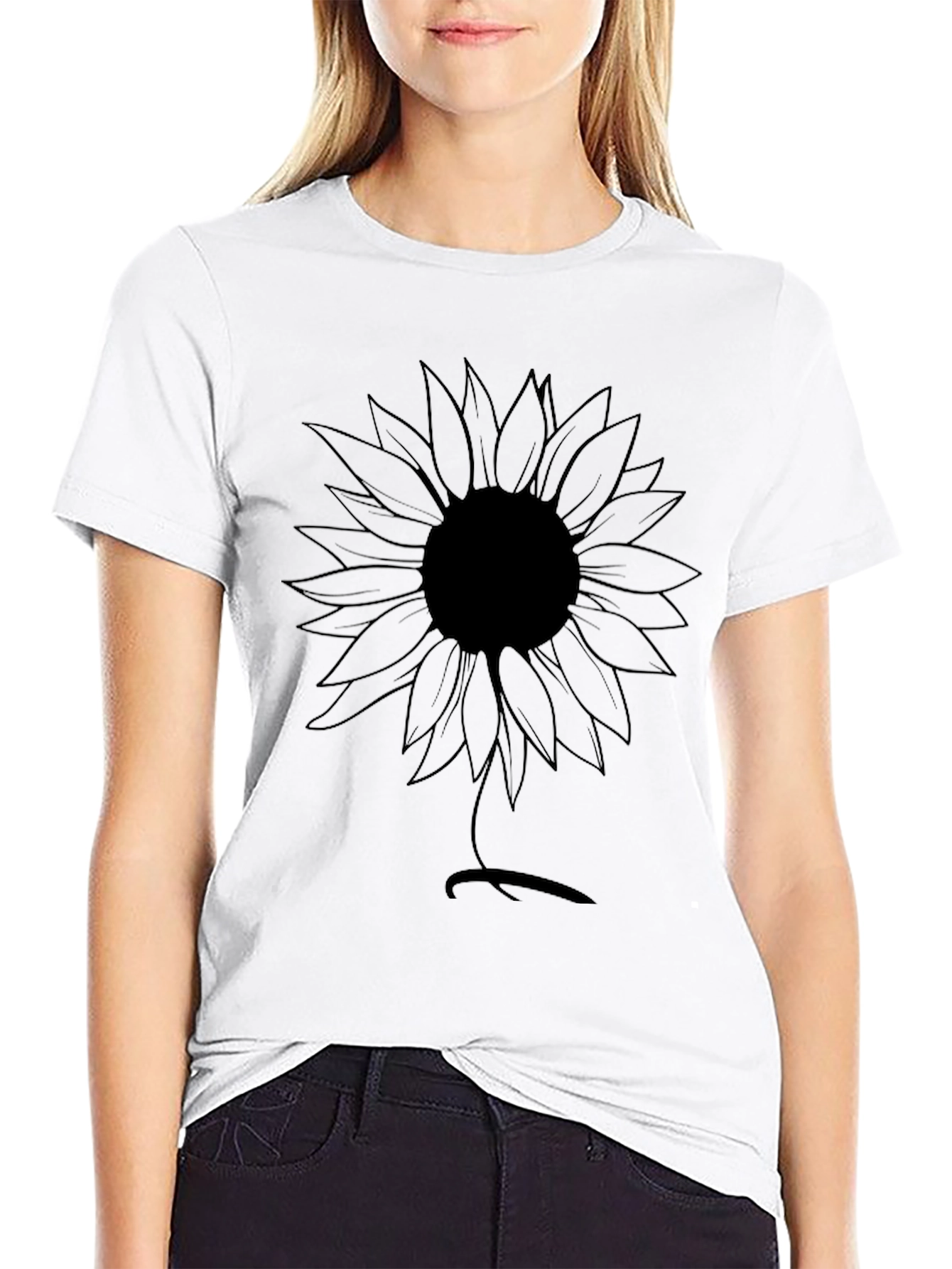 Sunflower Graphic Tee - Black Unisex T-Shirt