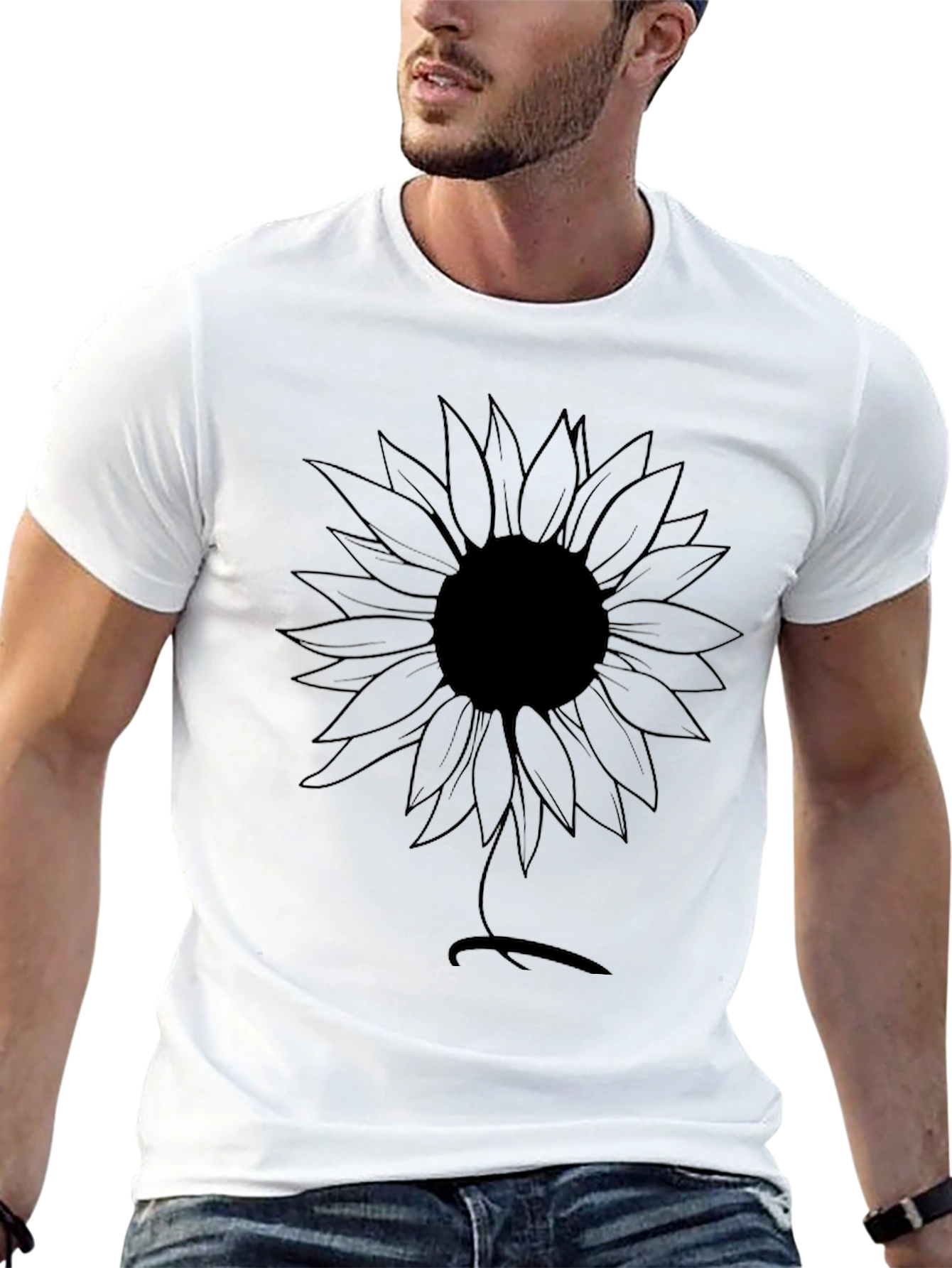 Sunflower Graphic Tee - Black Unisex T-Shirt