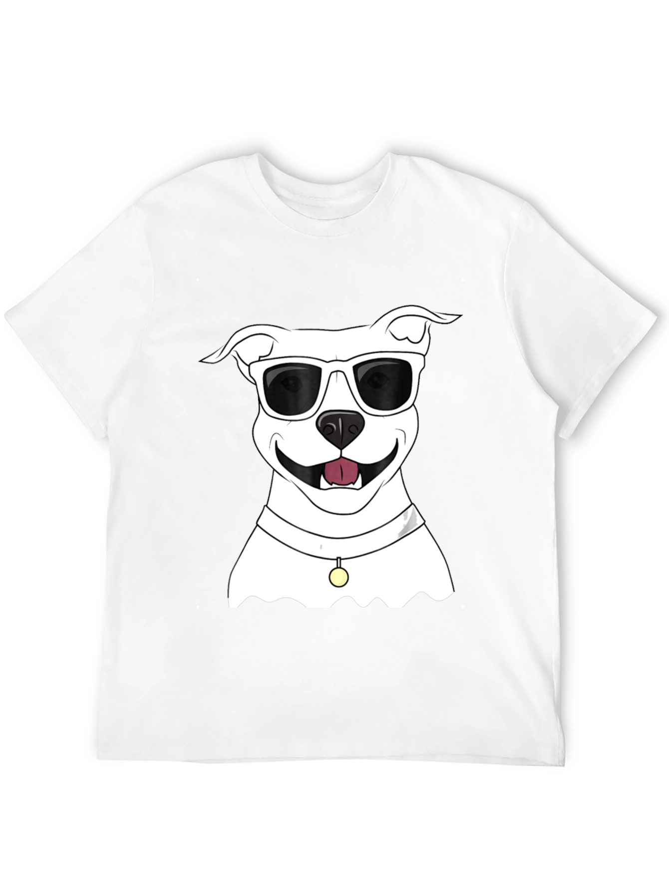 Cool Dog Graphic Tee - Black Cotton Casual Shirt