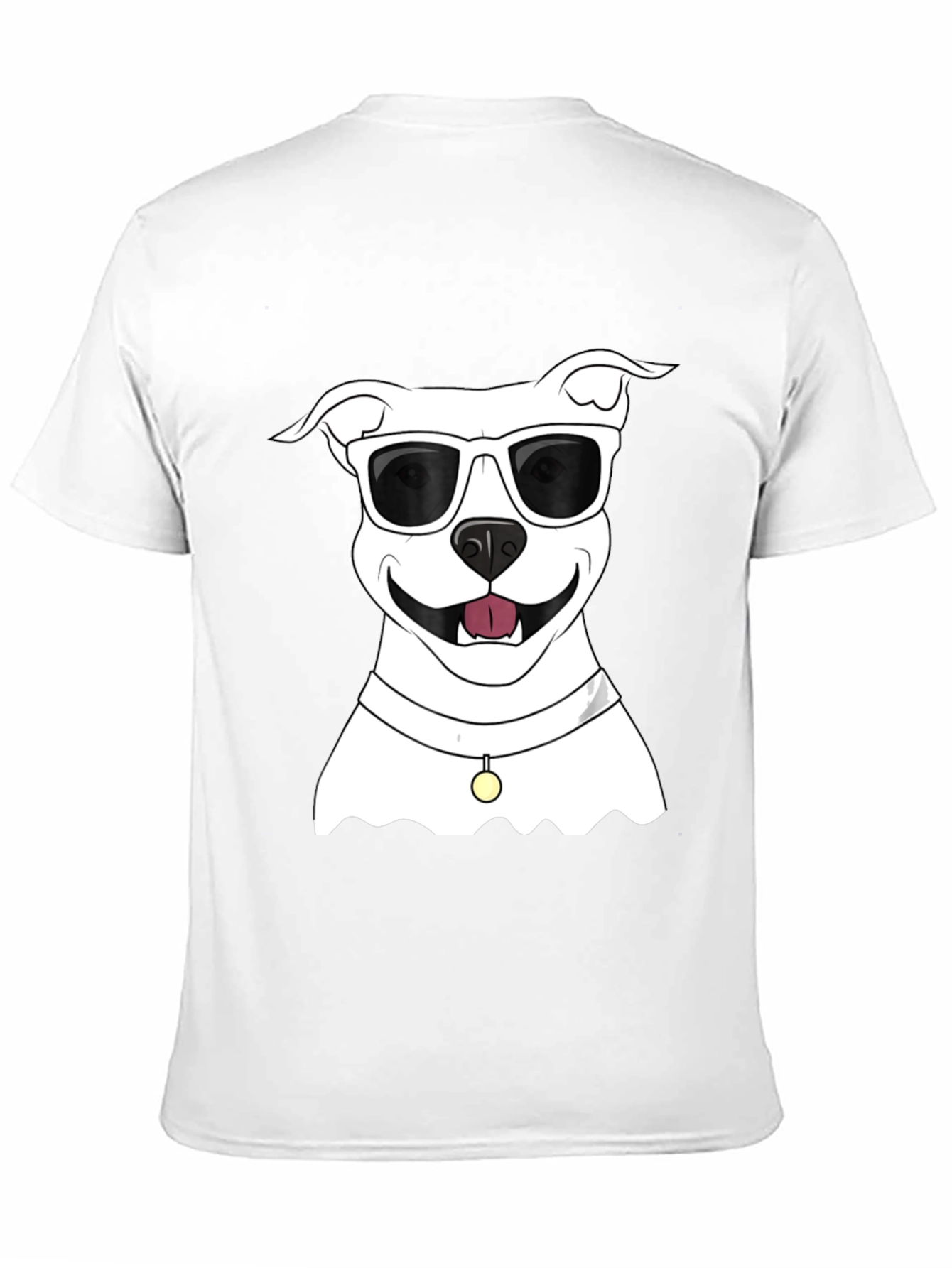 Cool Dog Graphic Tee - Black Cotton Casual Shirt