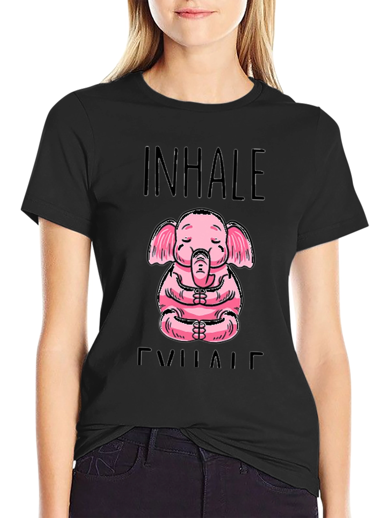 Yoga Elephant T-Shirt - Inhale Exhale