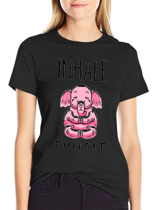 Yoga Elephant T-Shirt - Inhale Exhale