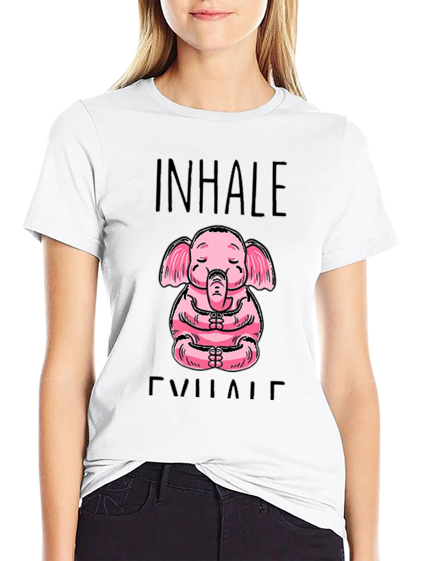 Yoga Elephant T-Shirt - Inhale Exhale